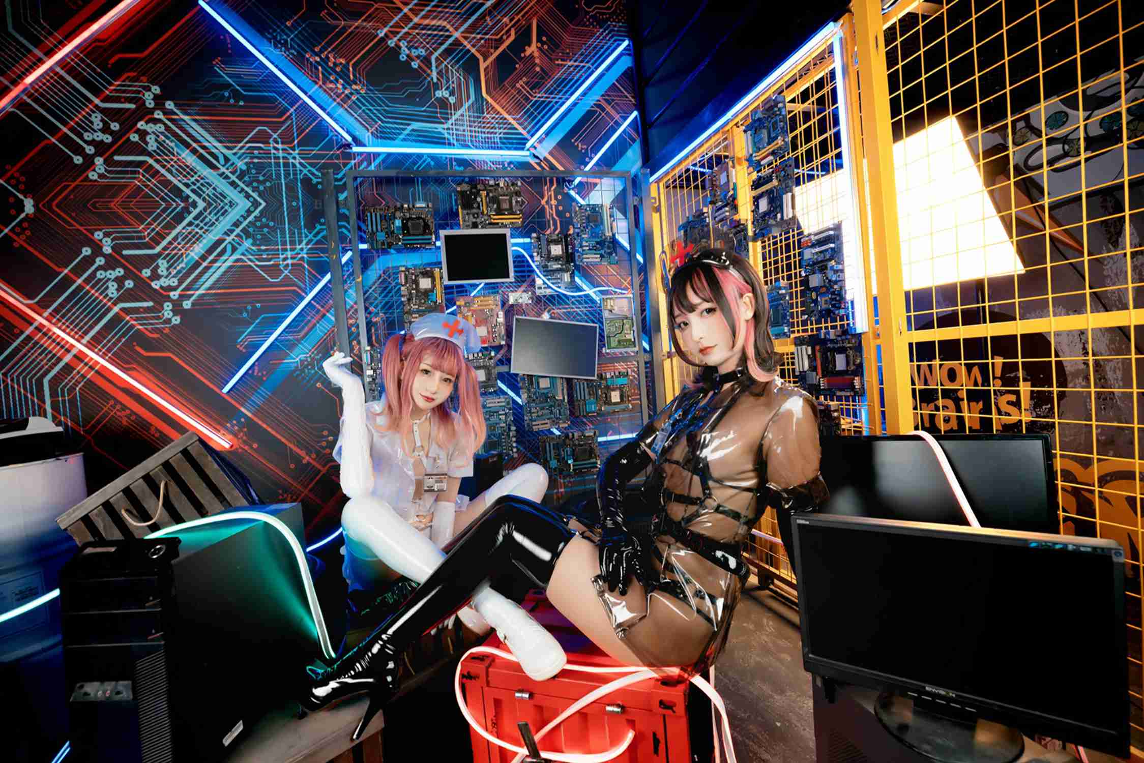 图片[42]-神楽坂真冬 – 《無色哲学》透明黑白护士双人 [151P] – 速更版-美库