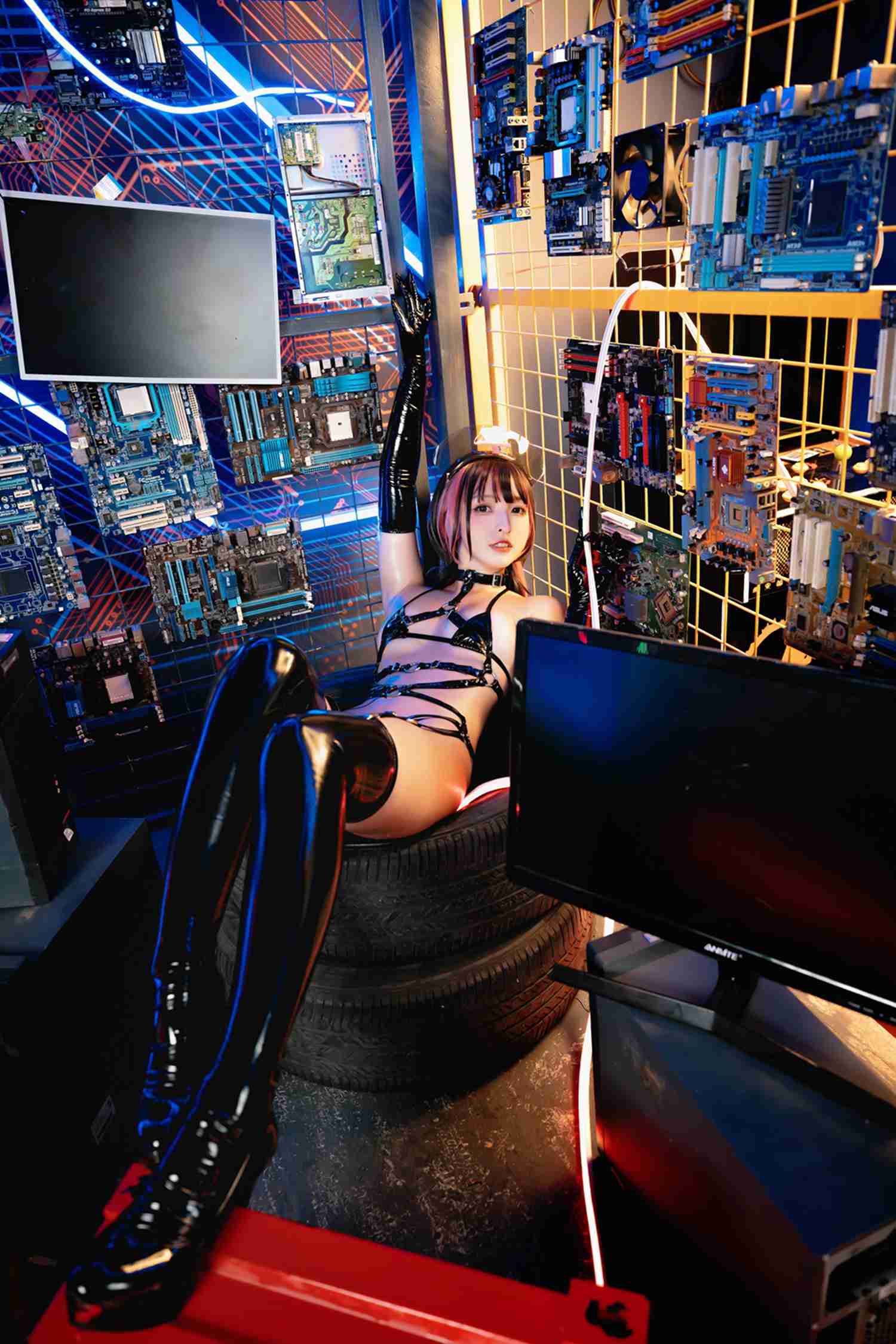 图片[123]-神楽坂真冬 – 《無色哲学》透明黑白护士双人 [151P] – 速更版-美库