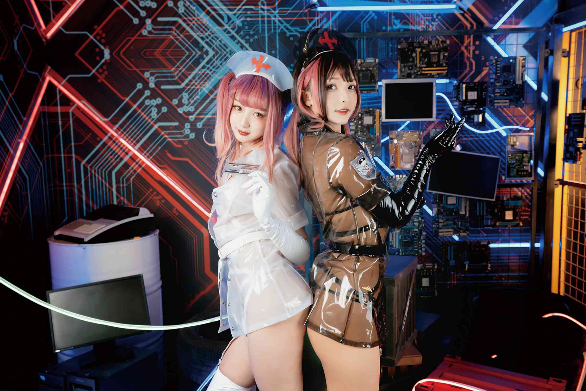 图片[132]-神楽坂真冬 – 《無色哲学》透明黑白护士双人 [151P] – 速更版-美库