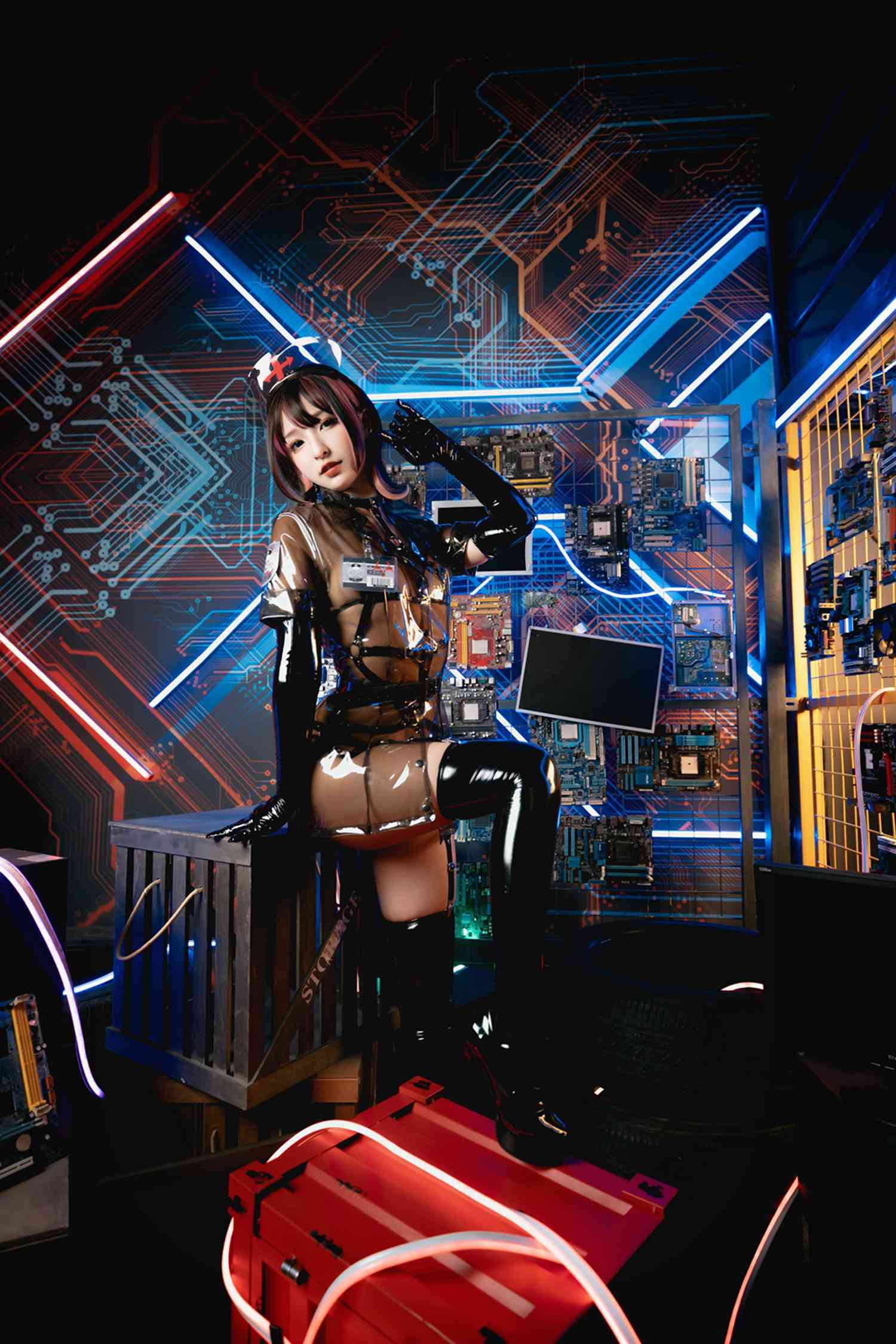 图片[145]-神楽坂真冬 – 《無色哲学》透明黑白护士双人 [151P] – 速更版-美库