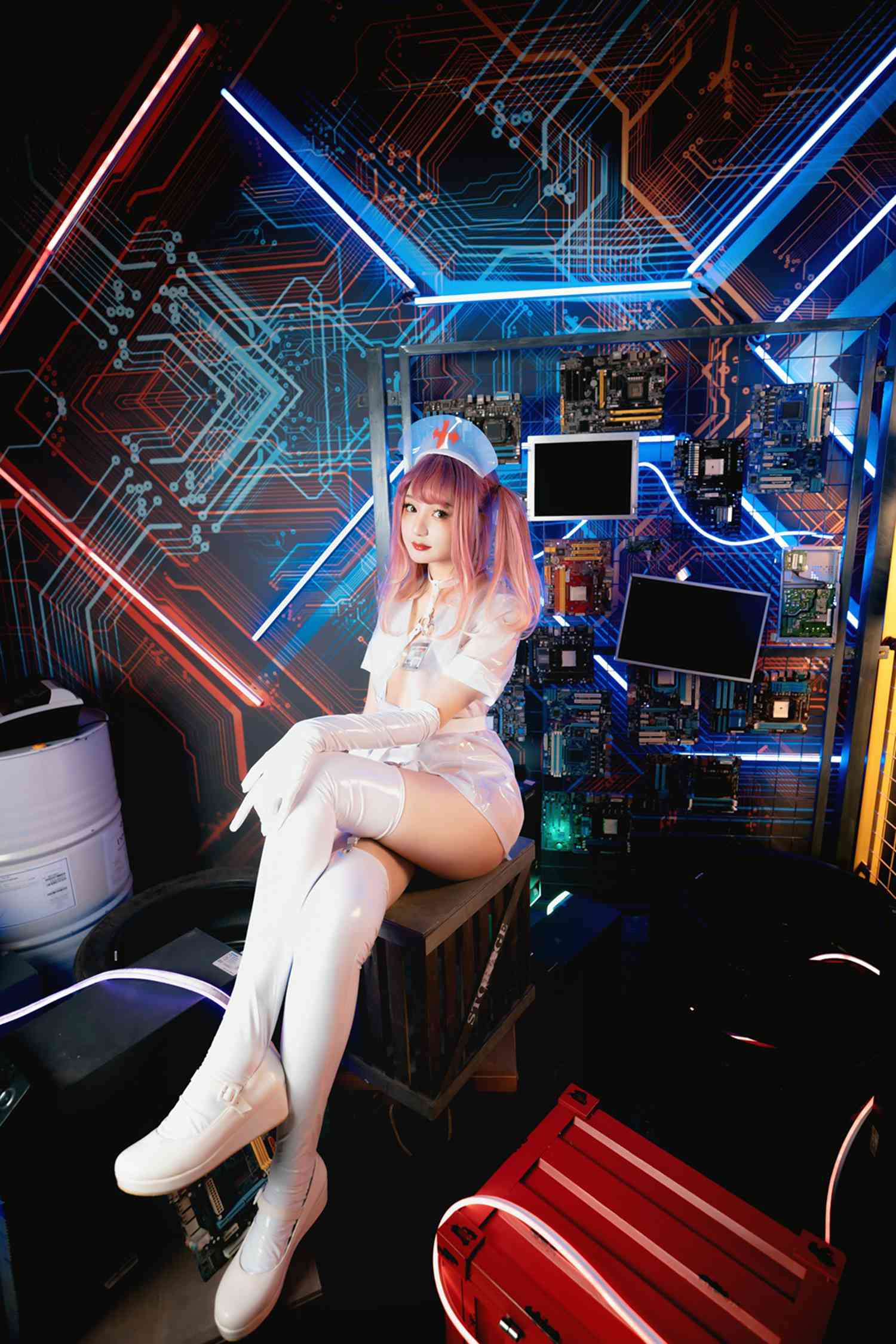 图片[148]-神楽坂真冬 – 《無色哲学》透明黑白护士双人 [151P] – 速更版-美库