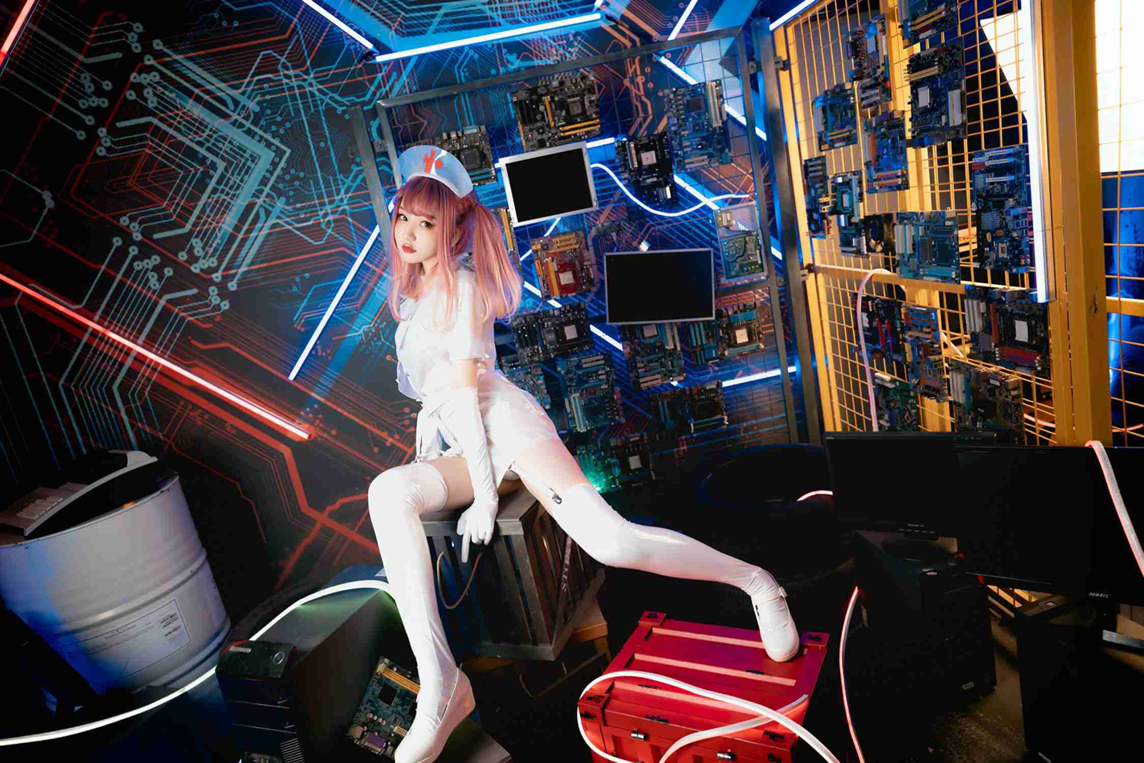 图片[150]-神楽坂真冬 – 《無色哲学》透明黑白护士双人 [151P] – 速更版-美库