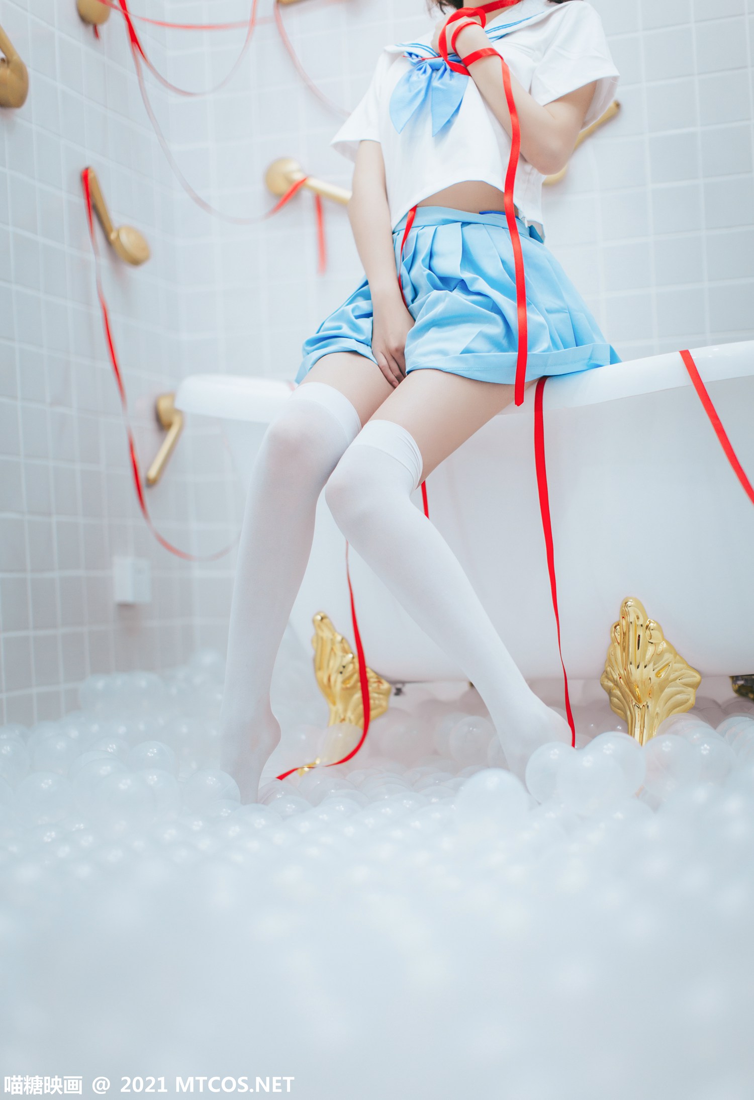 图片[17]-[喵糖映画]VOL.364 浴室JK[21P] – 速更版-美库