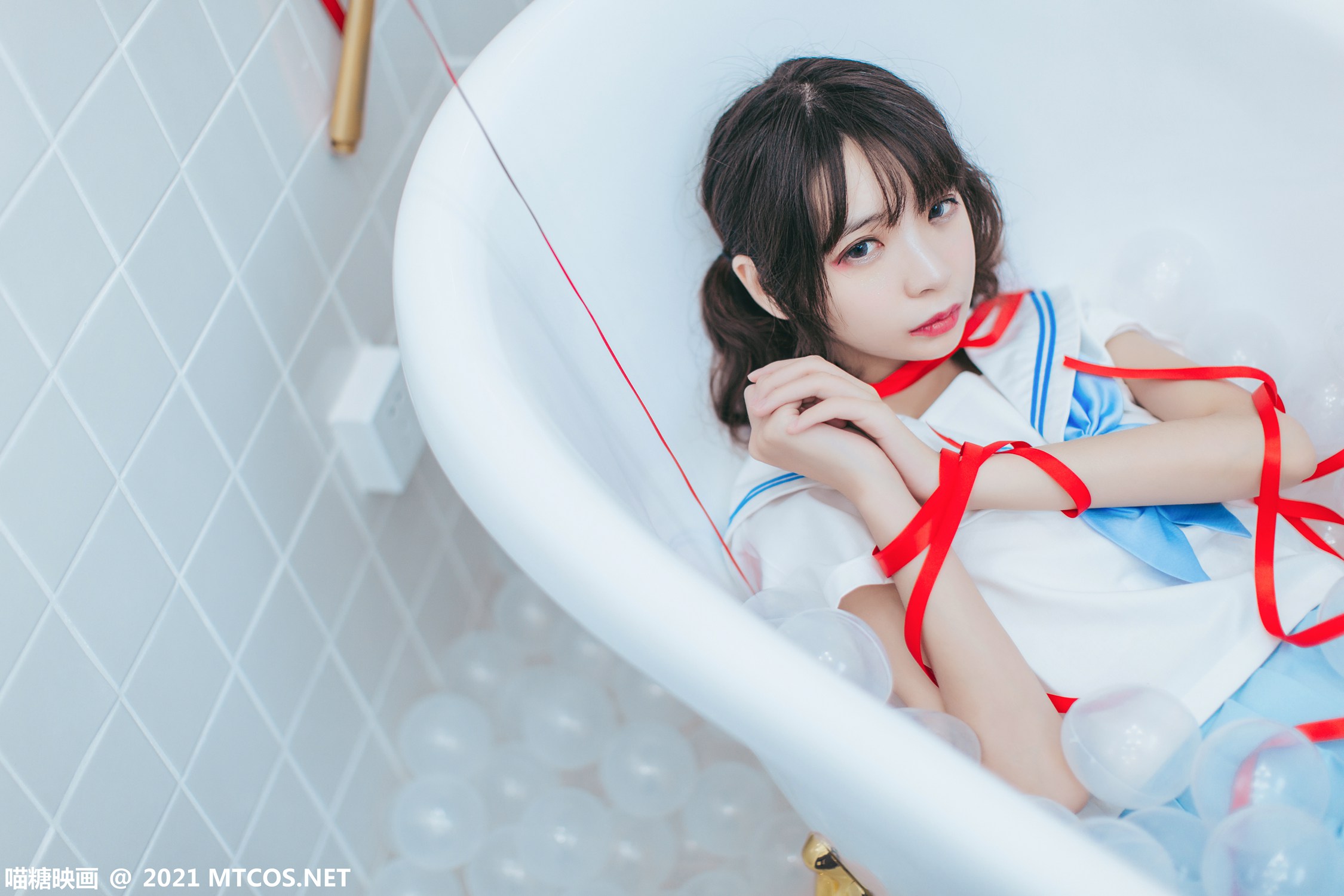 图片[21]-[喵糖映画]VOL.364 浴室JK[21P] – 速更版-美库