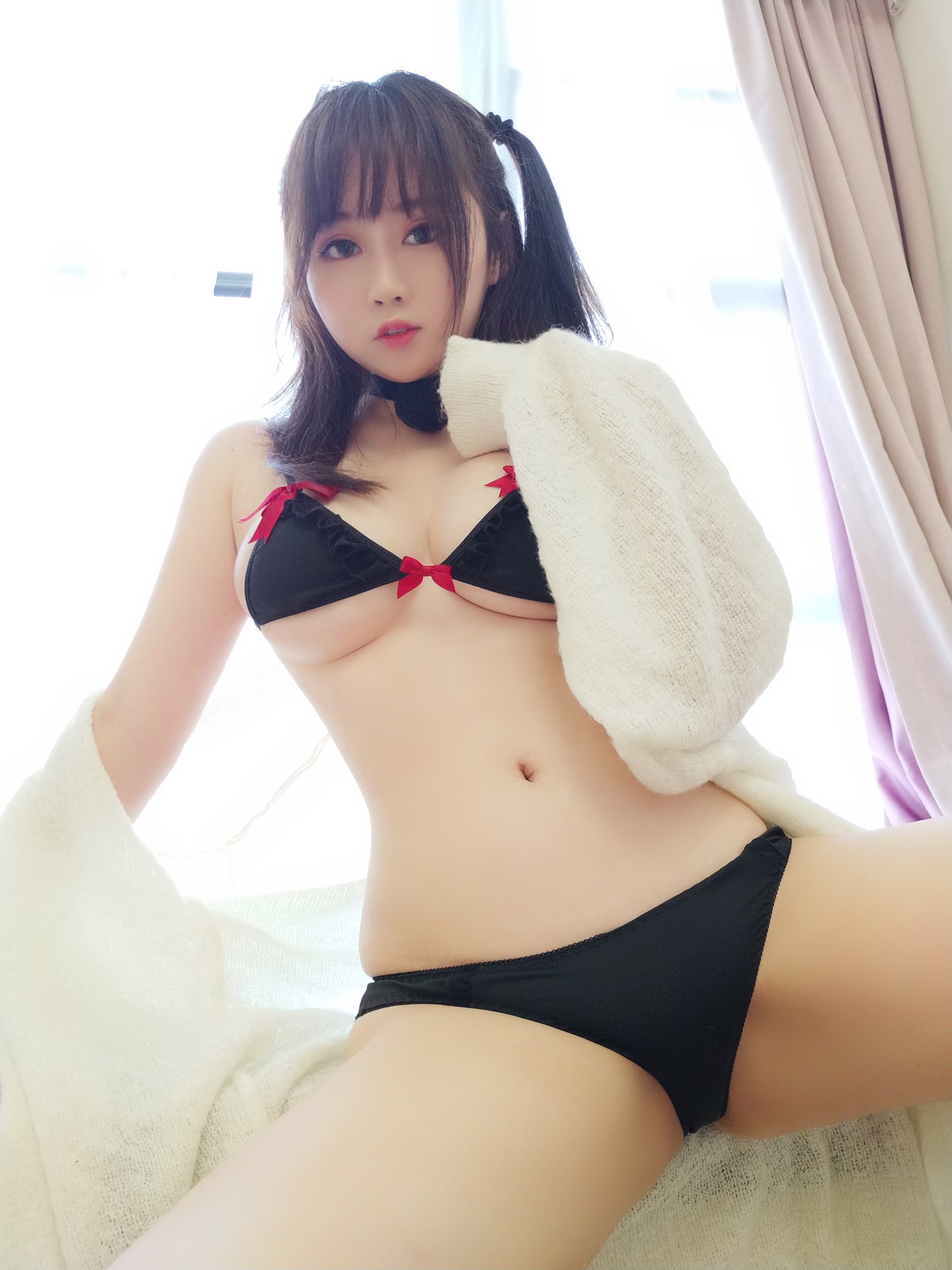 图片[12]-是依酱吖 – 黑色情趣内衣[28P] – 速更版-美库