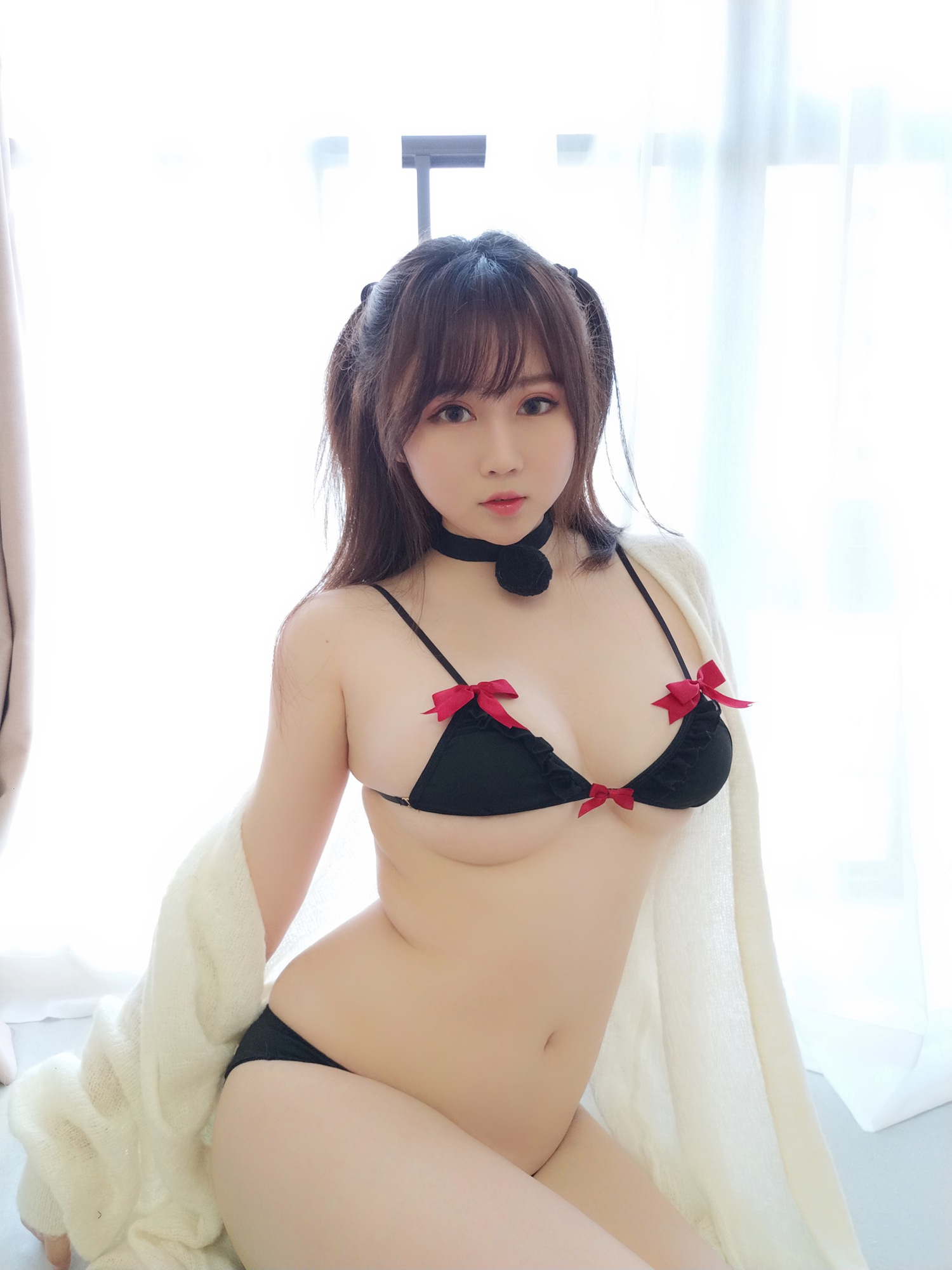 图片[20]-是依酱吖 – 黑色情趣内衣[28P] – 速更版-美库