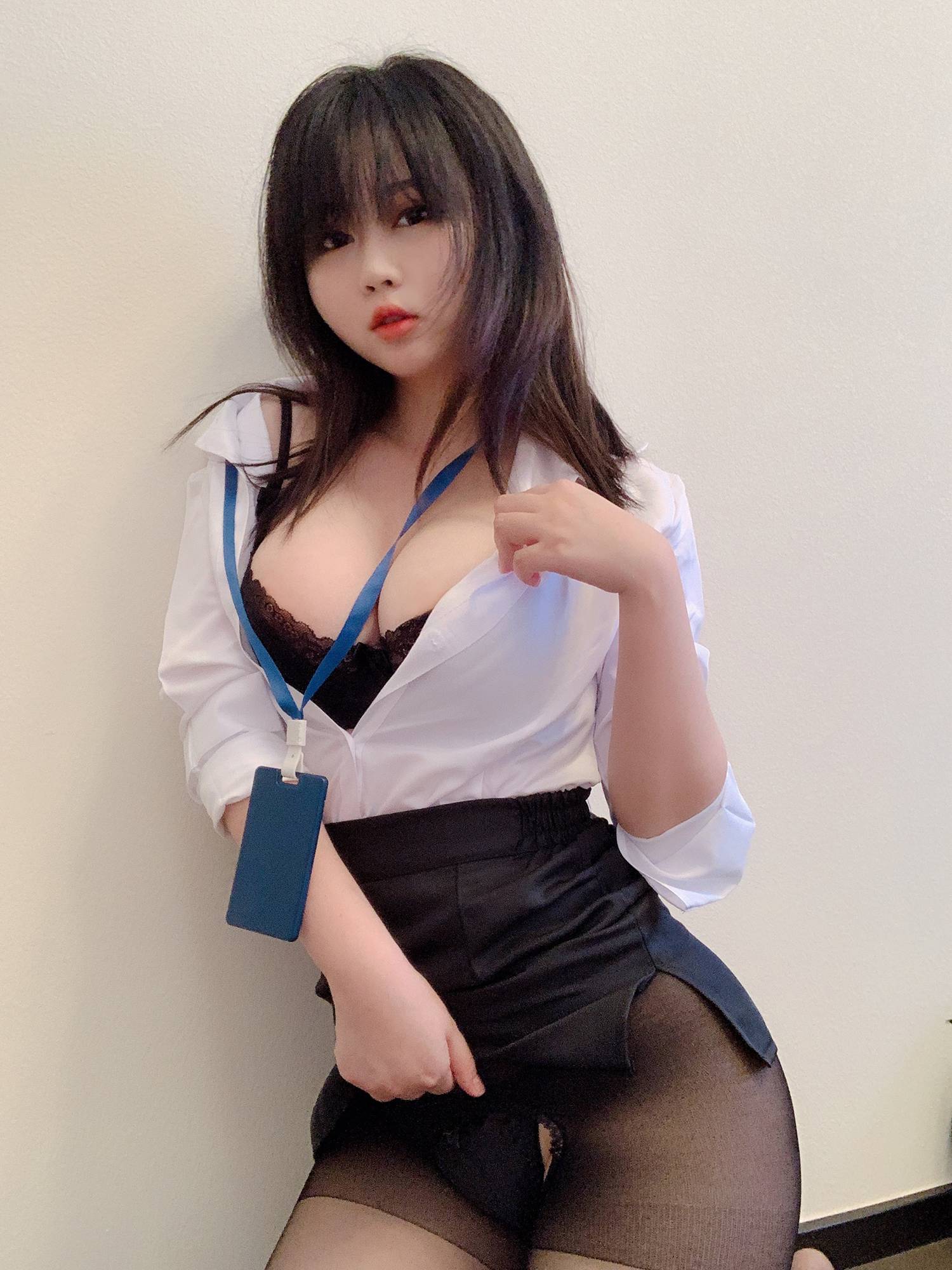 图片[25]-是依酱吖 – 黑丝制服[29P] – 速更版-美库