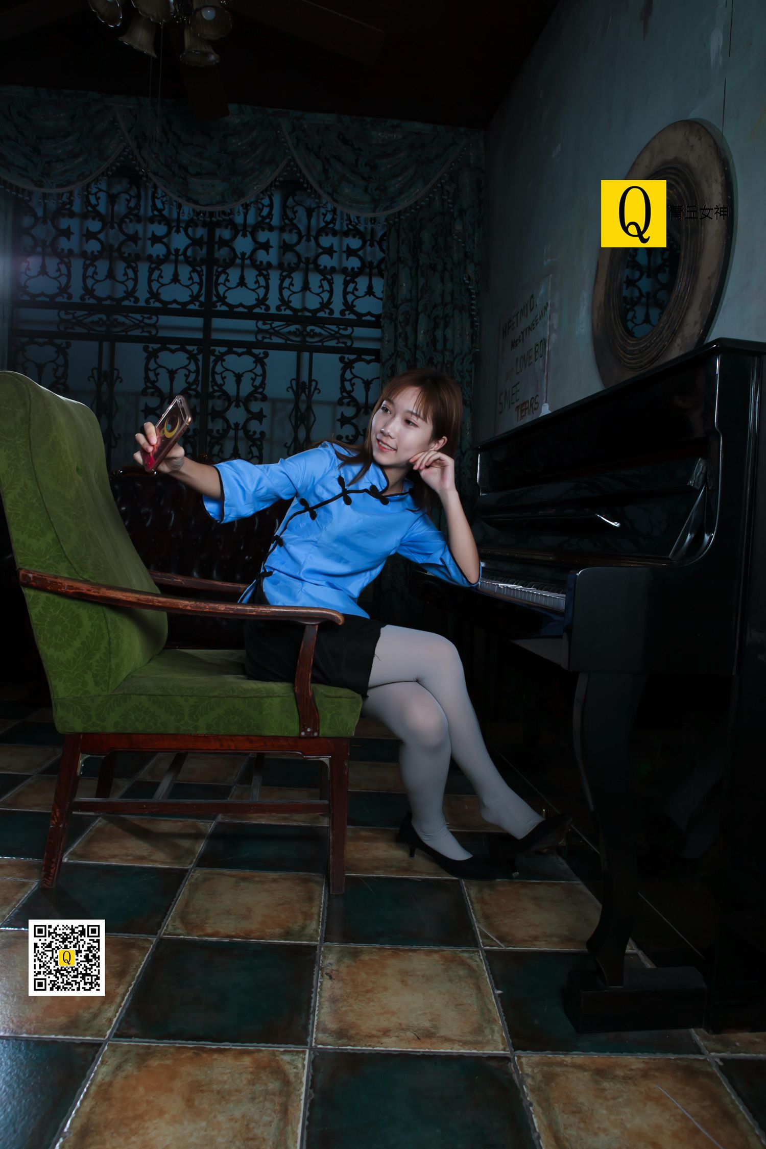 图片[13]-[青丘女神]2017.12.03 猫猫 民国学生 – 速更版-美库