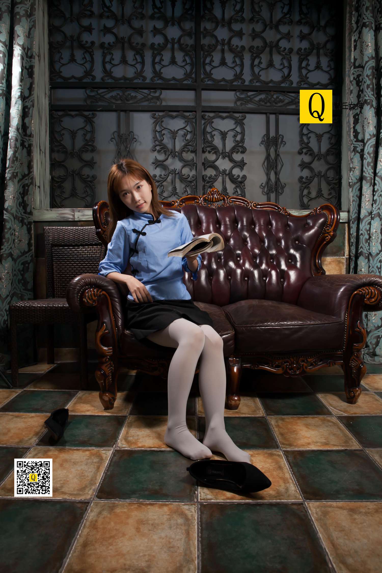 图片[15]-[青丘女神]2017.12.03 猫猫 民国学生 – 速更版-美库