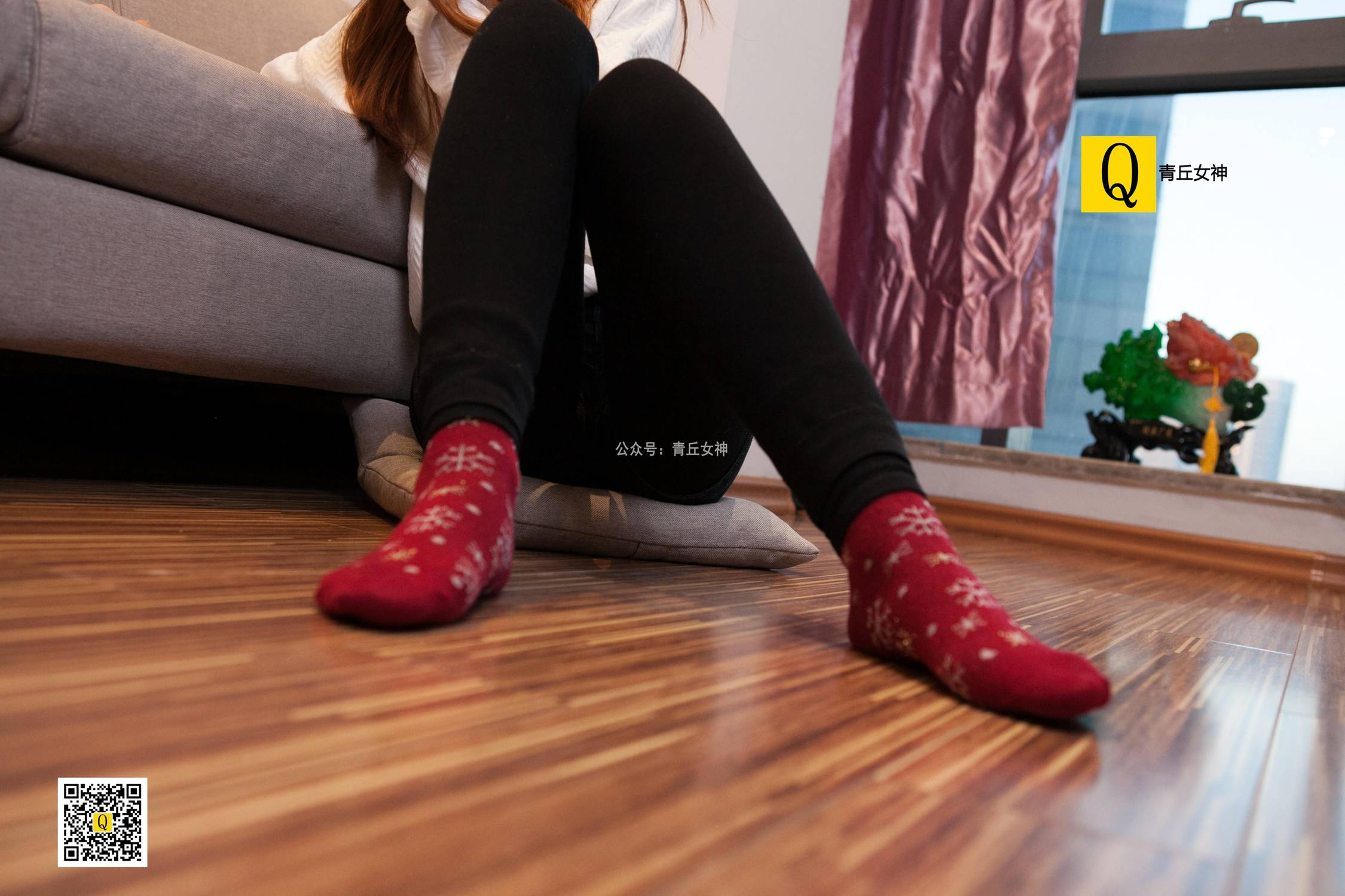 图片[19]-[青丘女神]2017.12.24 秋秋 居家棉袜过圣诞 – 速更版-美库