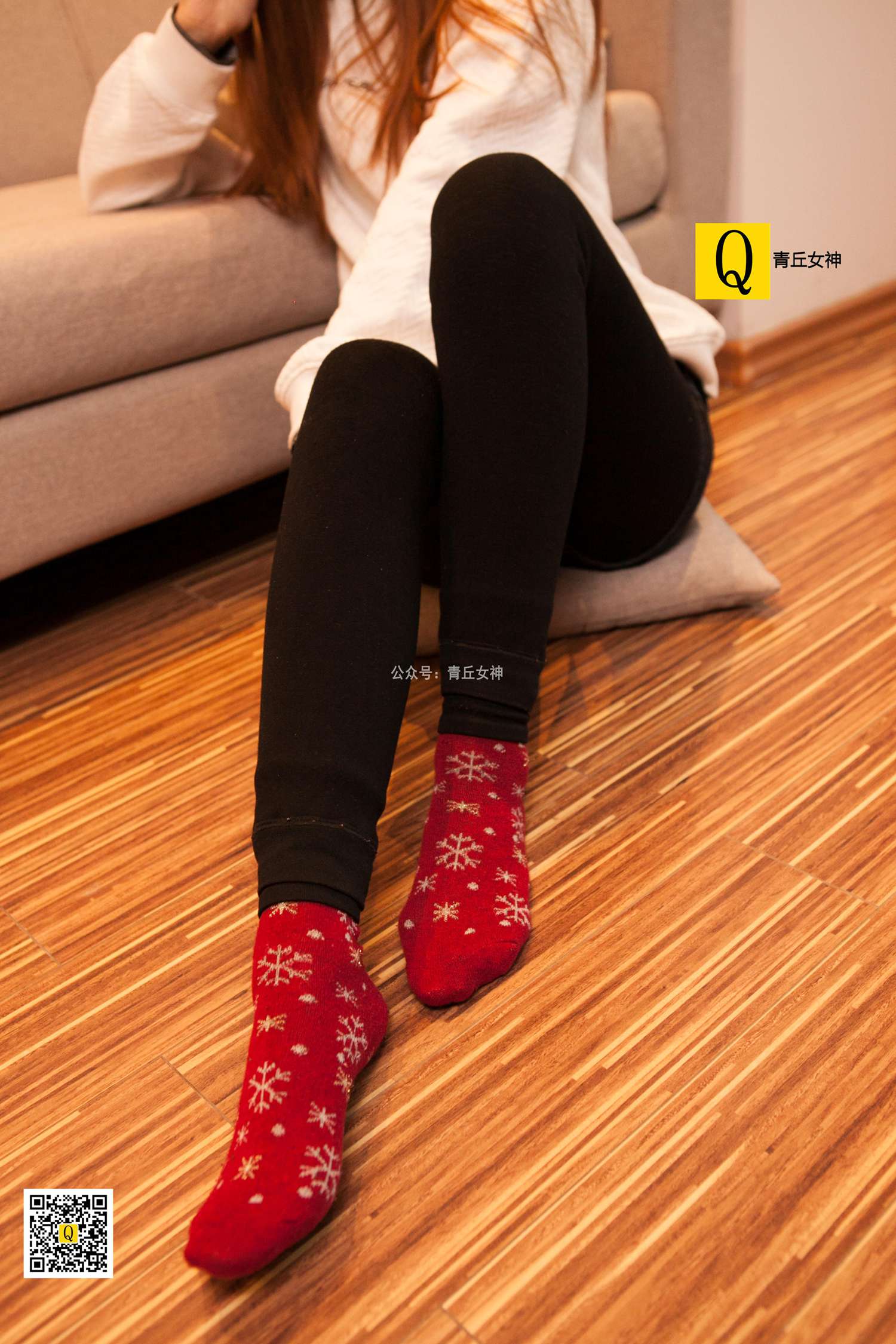 图片[25]-[青丘女神]2017.12.24 秋秋 居家棉袜过圣诞 – 速更版-美库