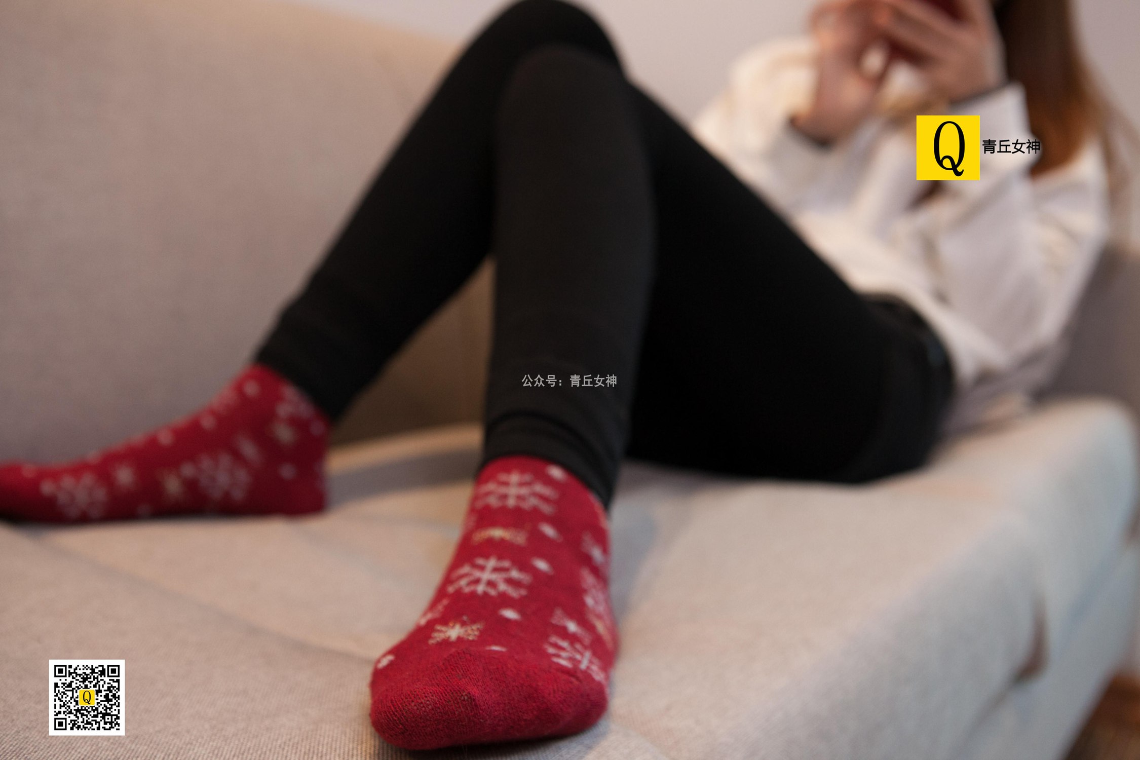 图片[39]-[青丘女神]2017.12.24 秋秋 居家棉袜过圣诞 – 速更版-美库