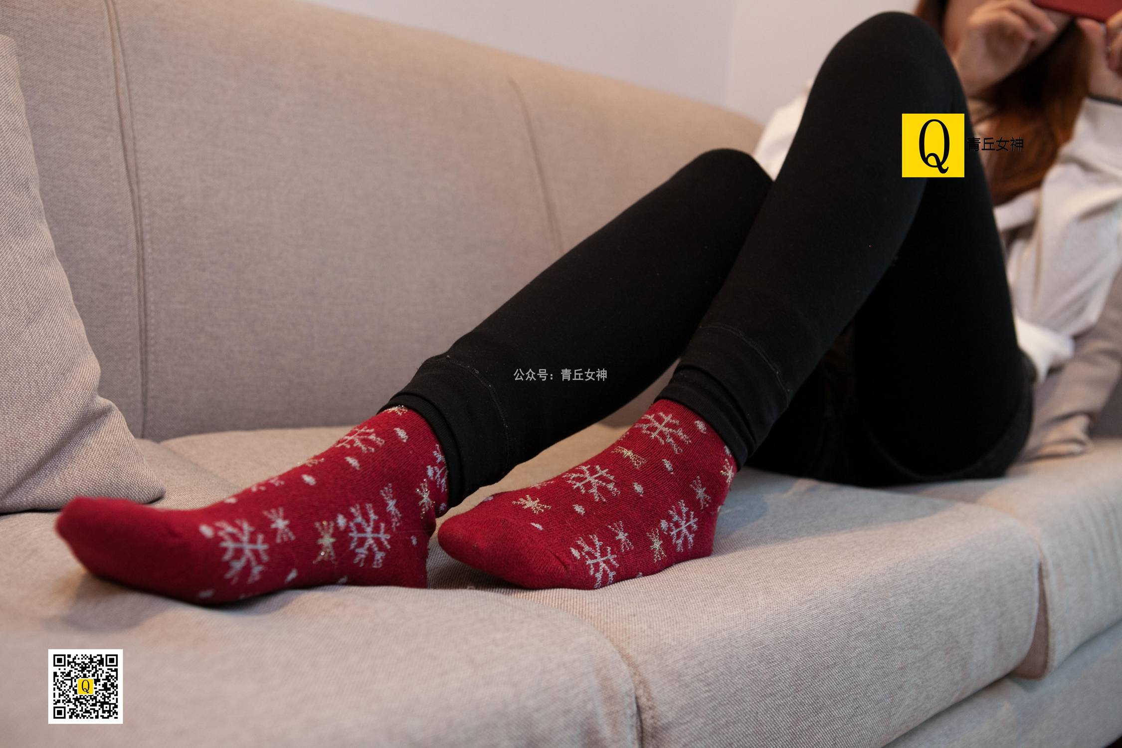 图片[42]-[青丘女神]2017.12.24 秋秋 居家棉袜过圣诞 – 速更版-美库