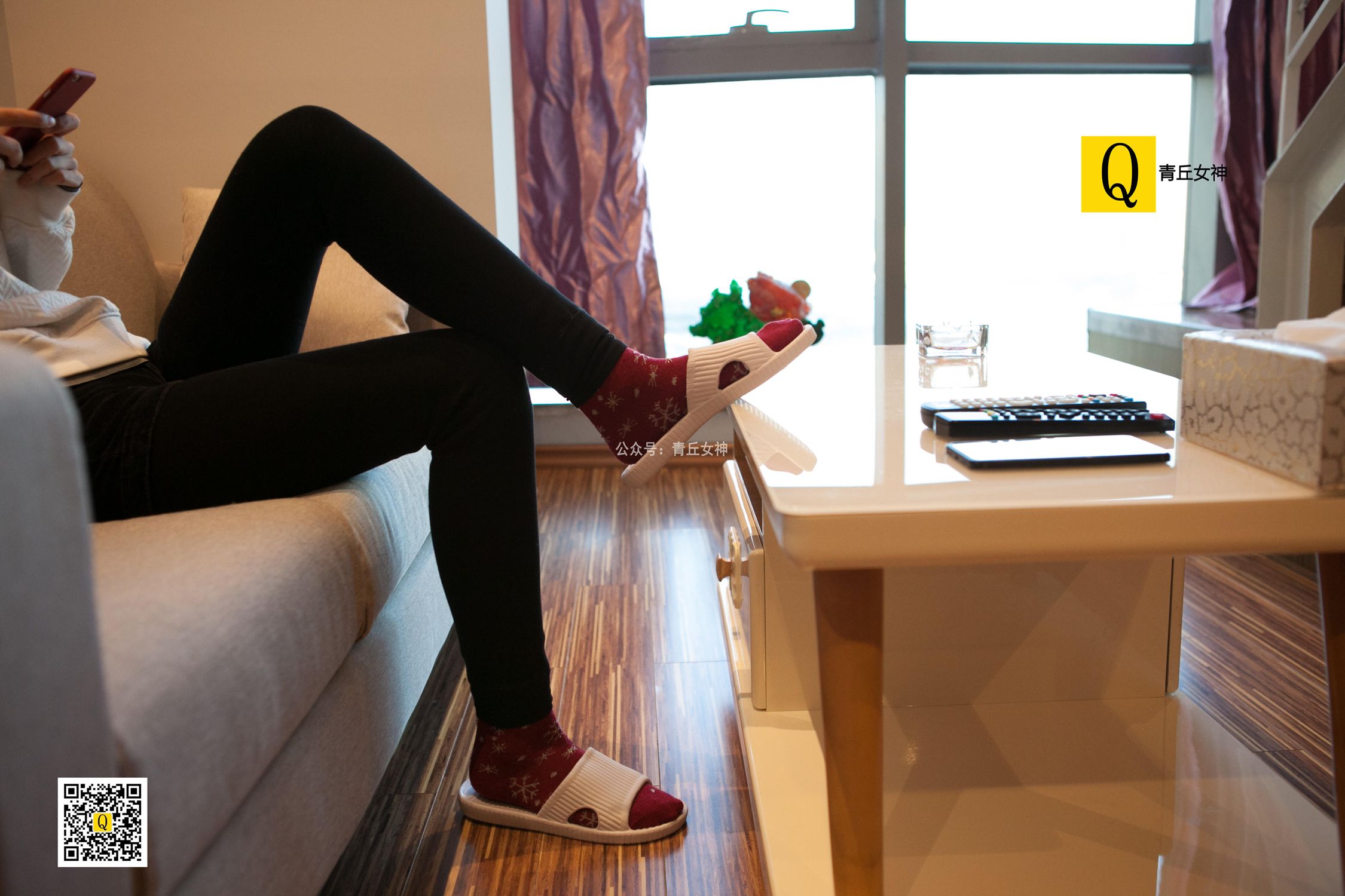 图片[59]-[青丘女神]2017.12.24 秋秋 居家棉袜过圣诞 – 速更版-美库