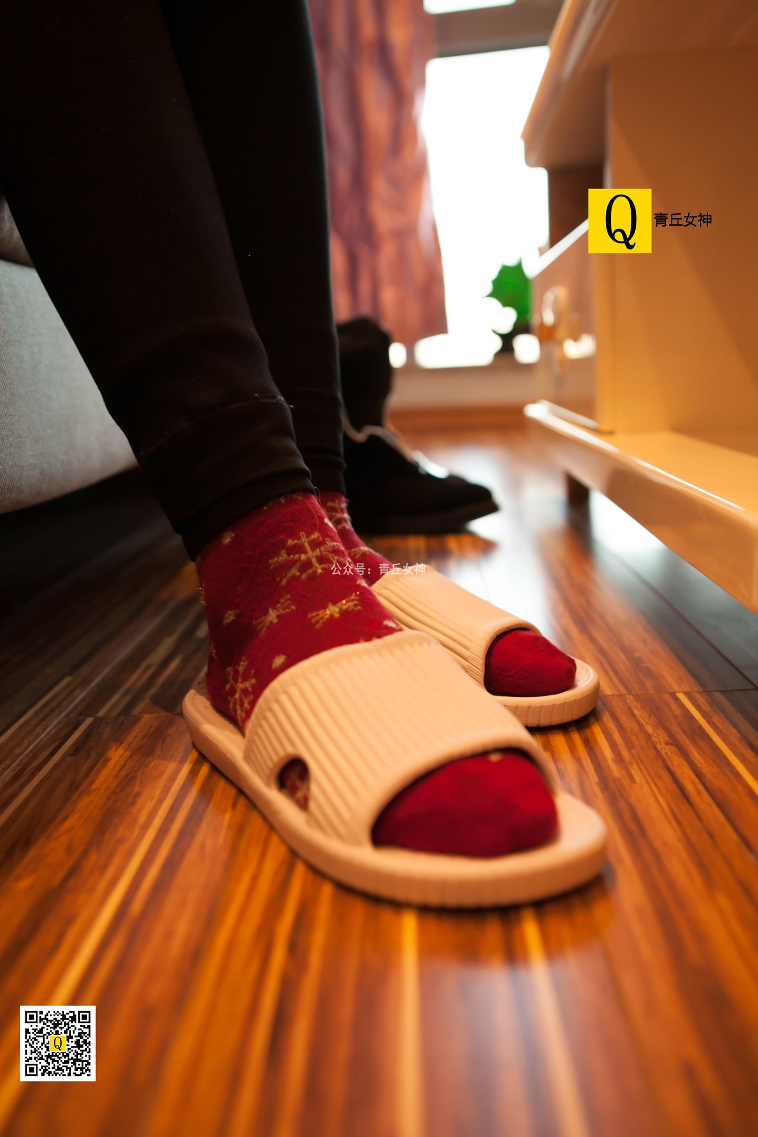 图片[62]-[青丘女神]2017.12.24 秋秋 居家棉袜过圣诞 – 速更版-美库