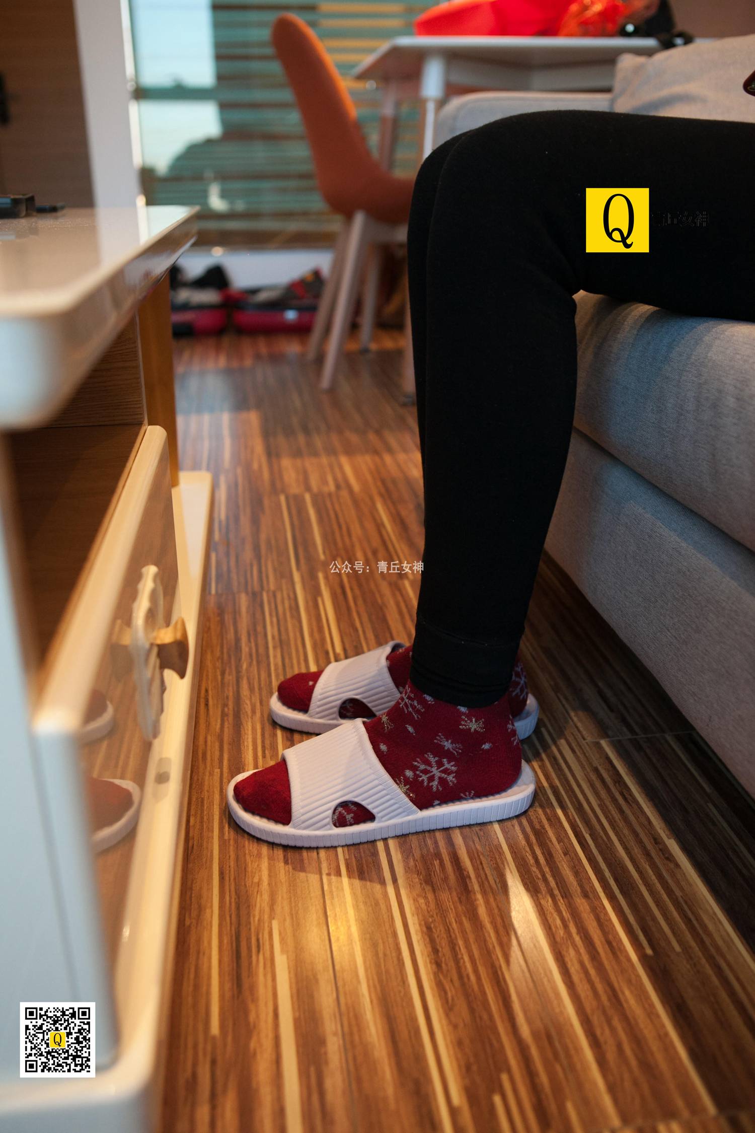 图片[61]-[青丘女神]2017.12.24 秋秋 居家棉袜过圣诞 – 速更版-美库