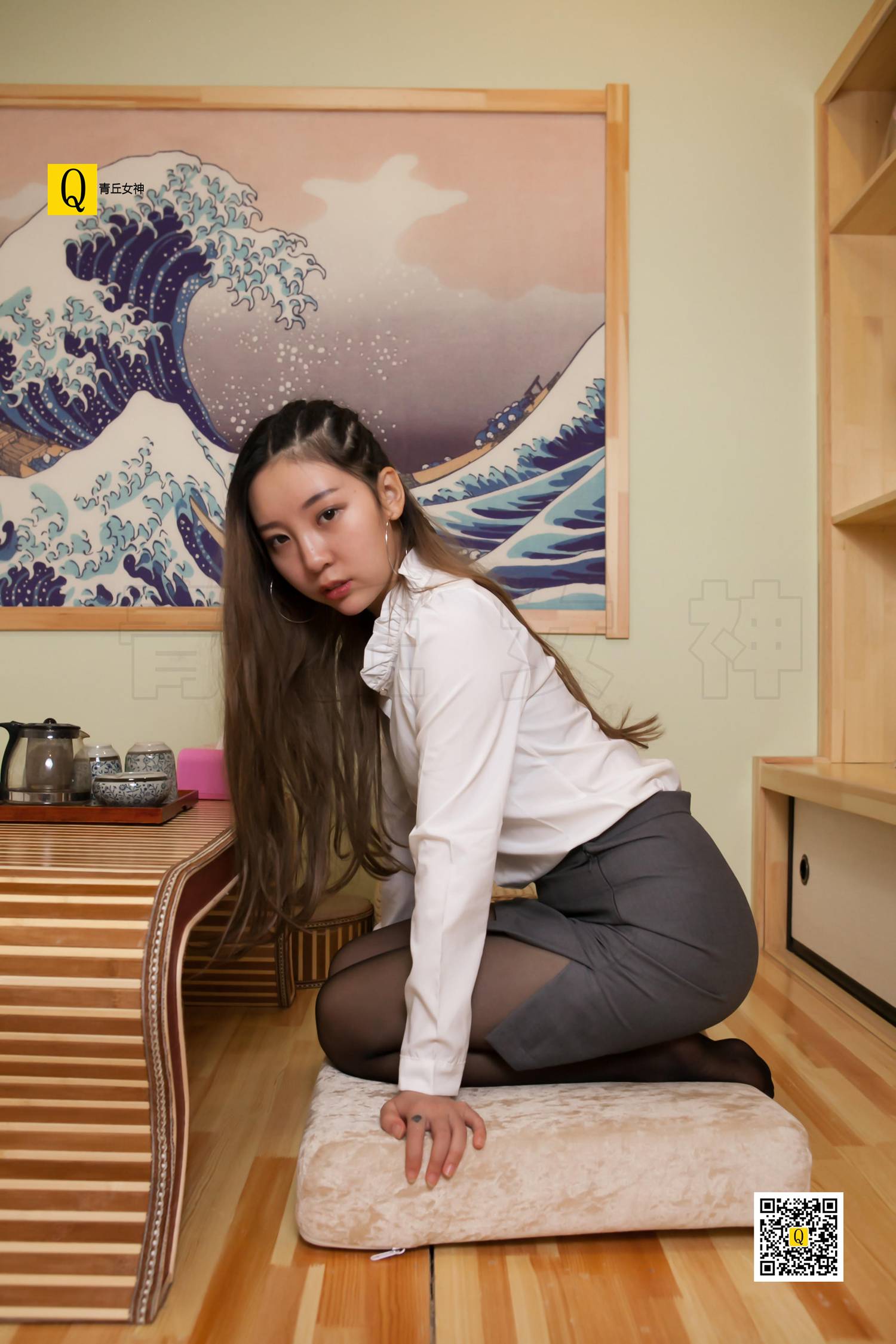 图片[29]-[青丘女神]2018.01.08 新模-少华 黑丝小脚丫 – 速更版-美库