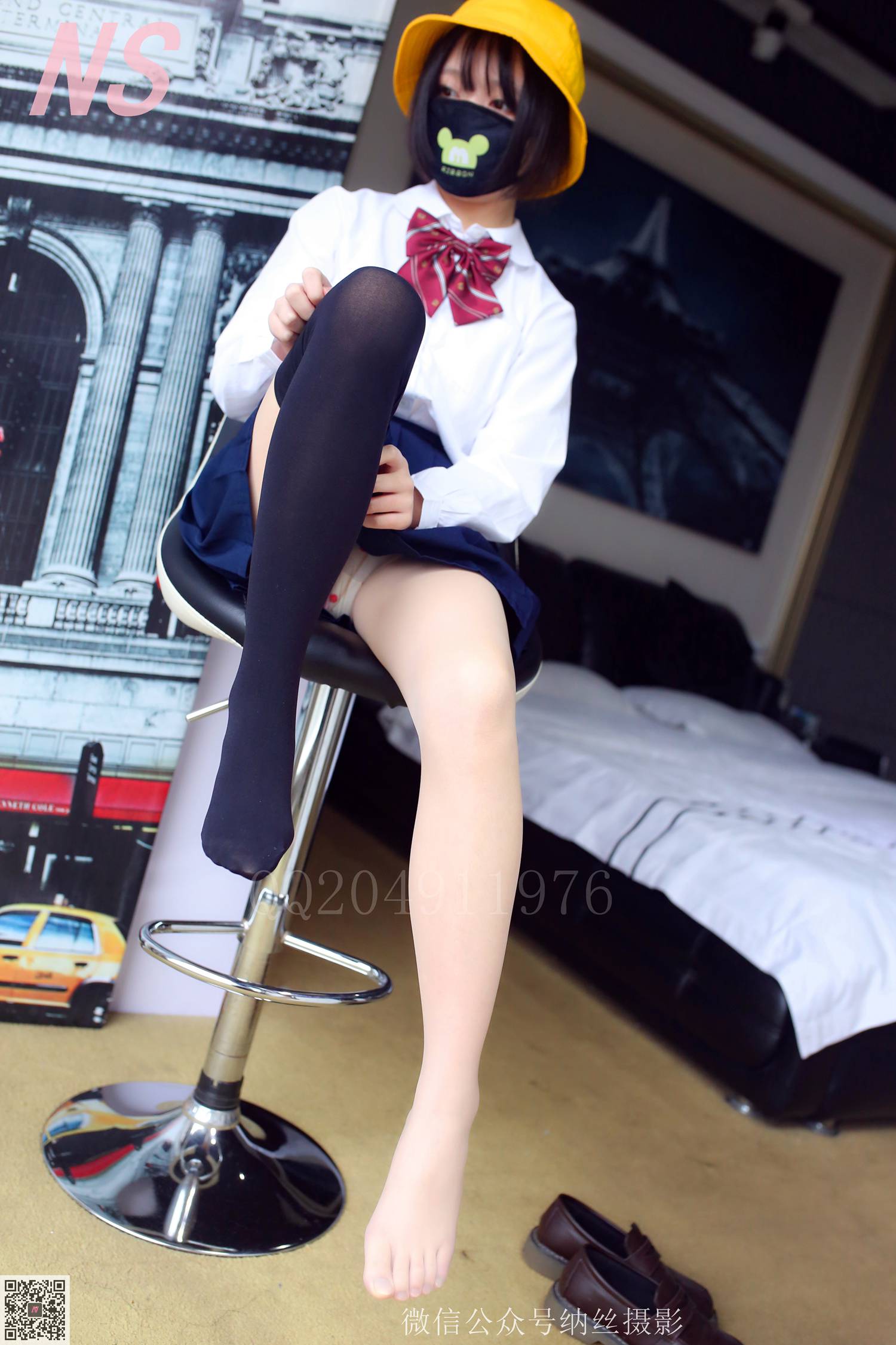 图片[11]-纳丝摄影 NO60 青檬 JK黑丝 – 速更版-美库