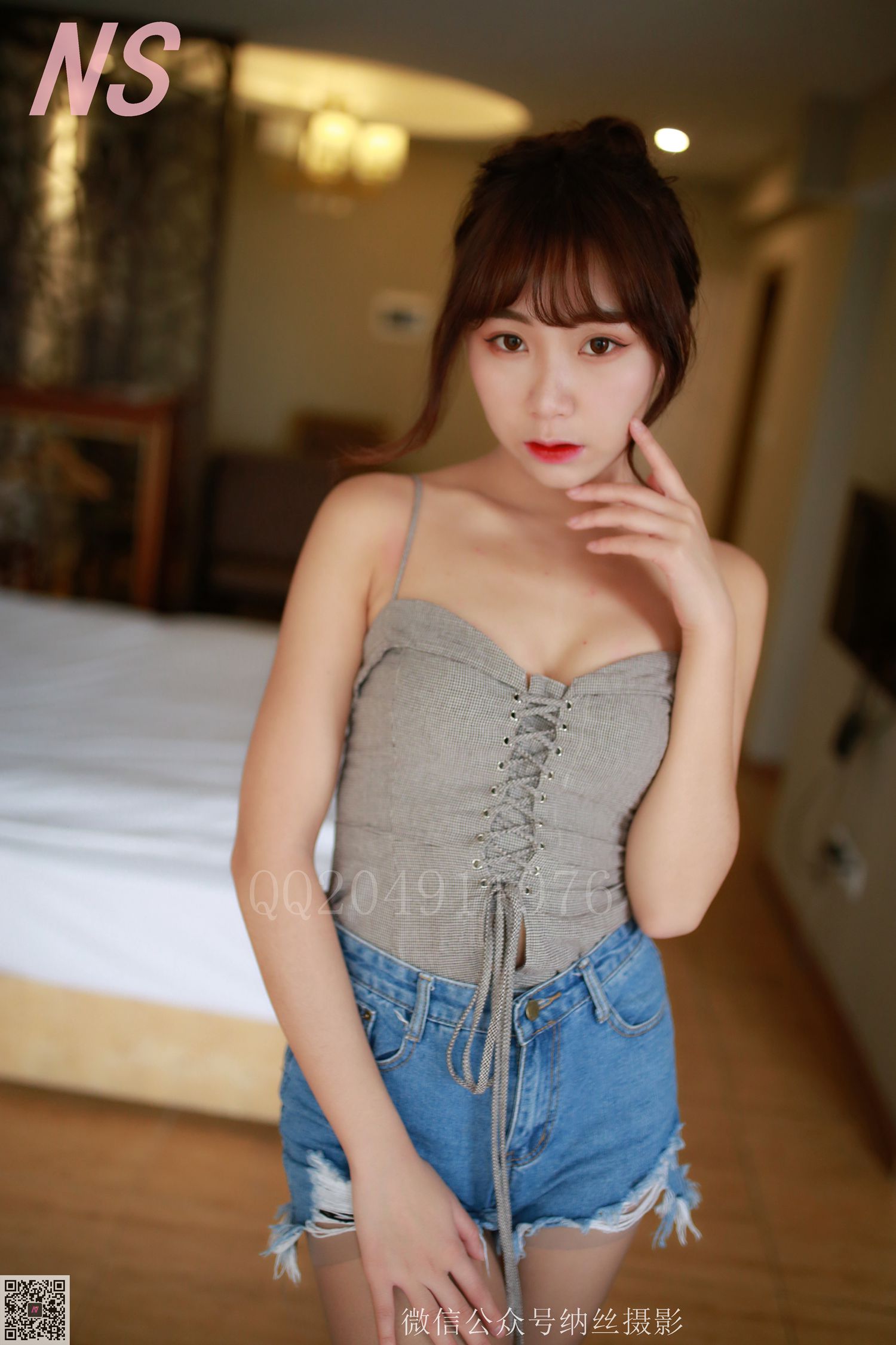 图片[67]-纳丝摄影 NO103 灵儿3 牛仔吊带 – 速更版-美库