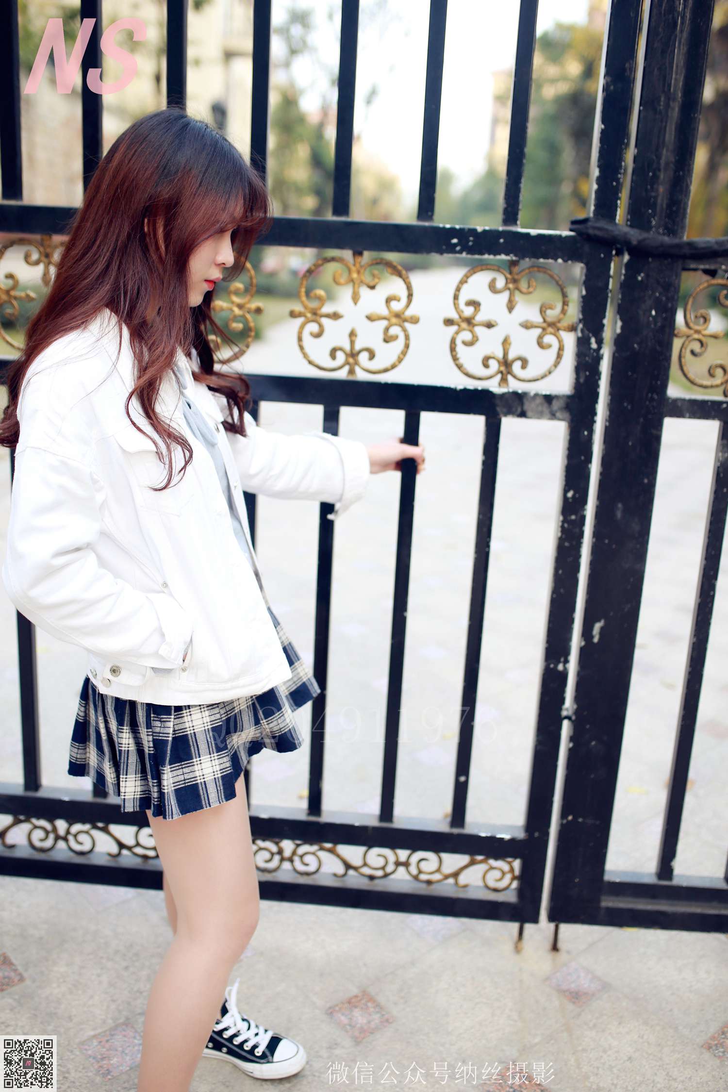 图片[66]-纳丝摄影 NO104 小山药 聚焦格子裙 – 速更版-美库