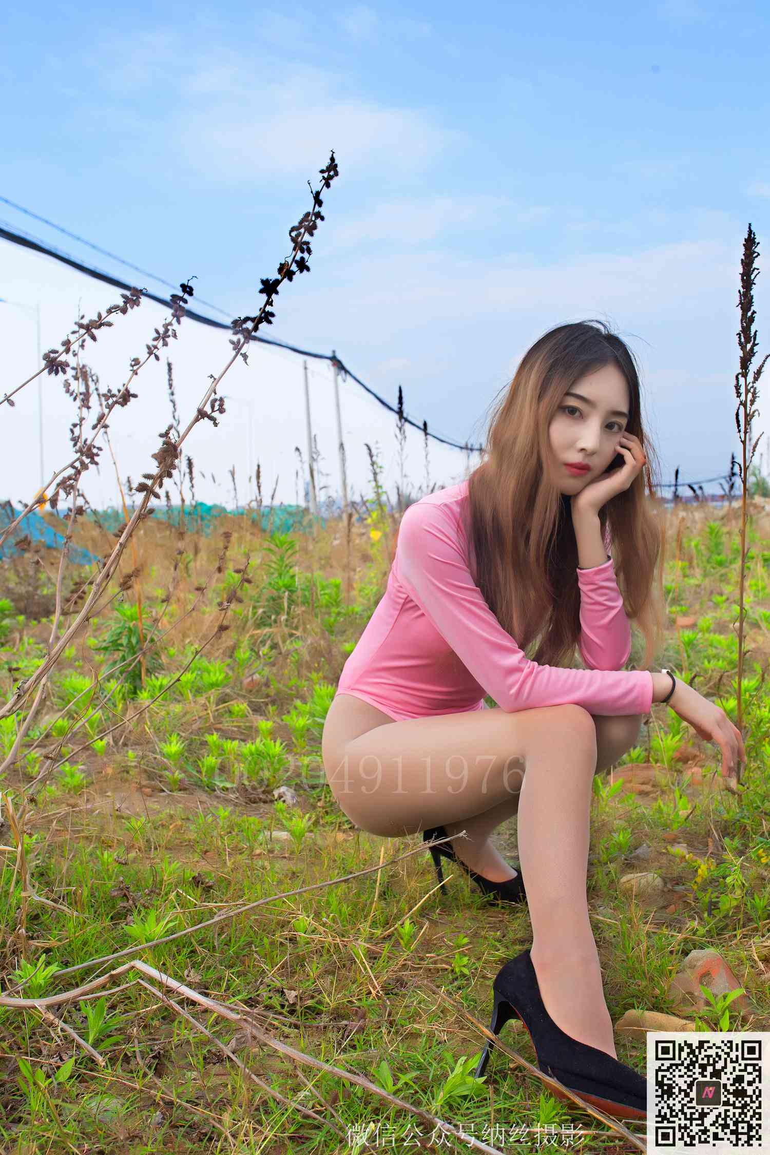 图片[12]-纳丝摄影 NO127 白雀 户外丝袜透视丁字裤 – 速更版-美库