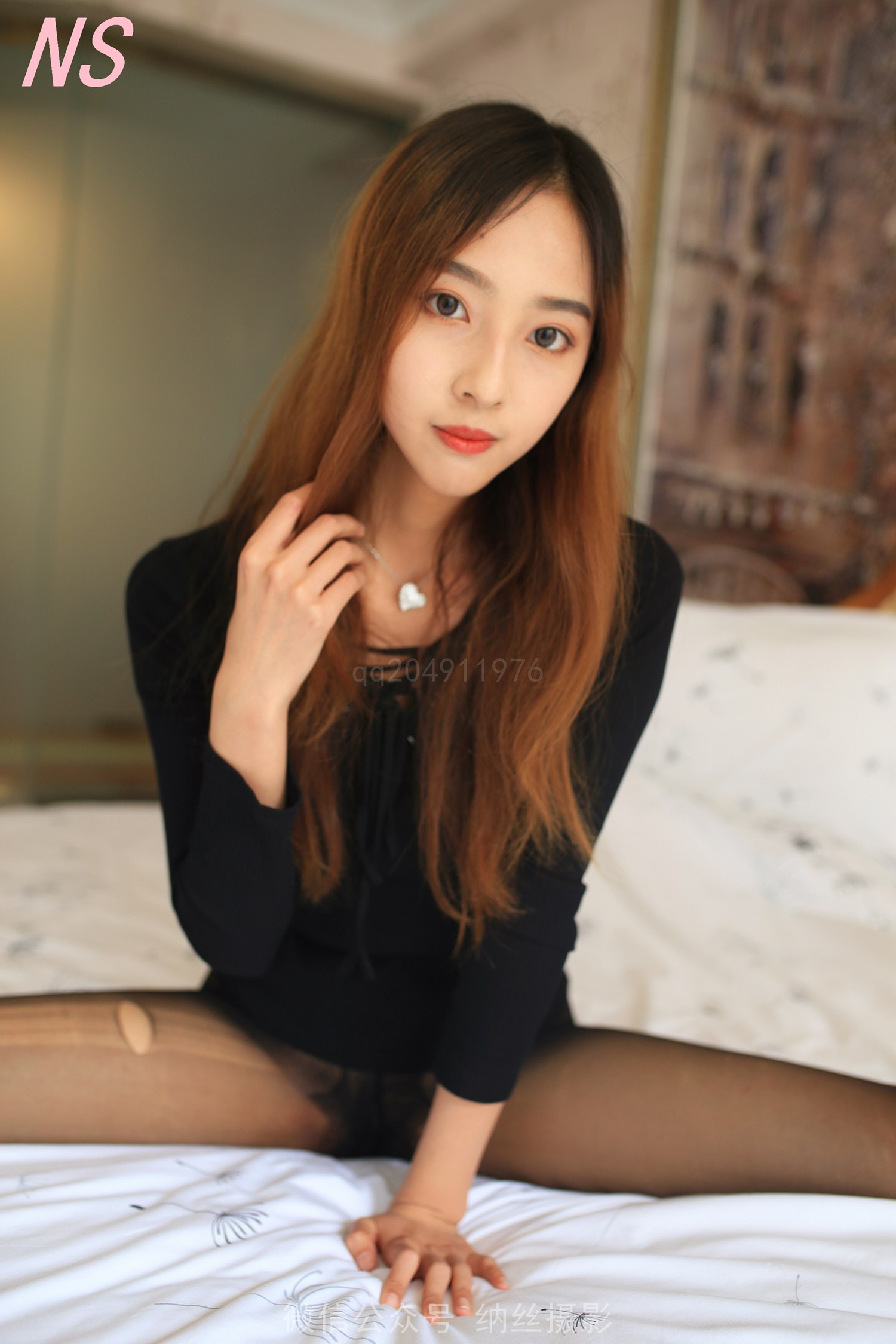 图片[44]-纳丝摄影 NO130 白雀 无缝连裤黑丝肉丝灰丝 – 速更版-美库