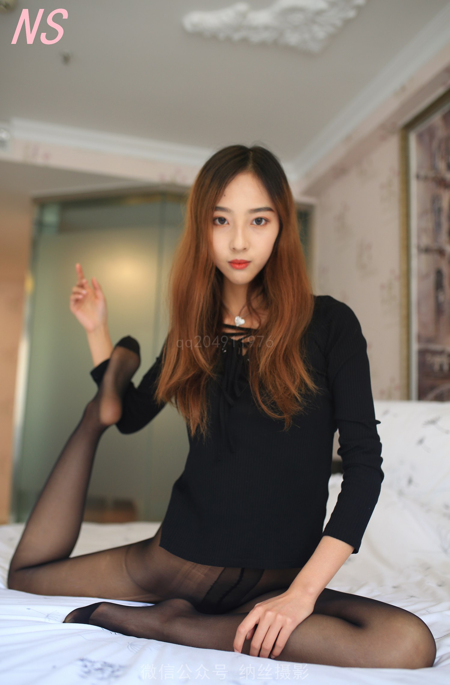 图片[52]-纳丝摄影 NO130 白雀 无缝连裤黑丝肉丝灰丝 – 速更版-美库