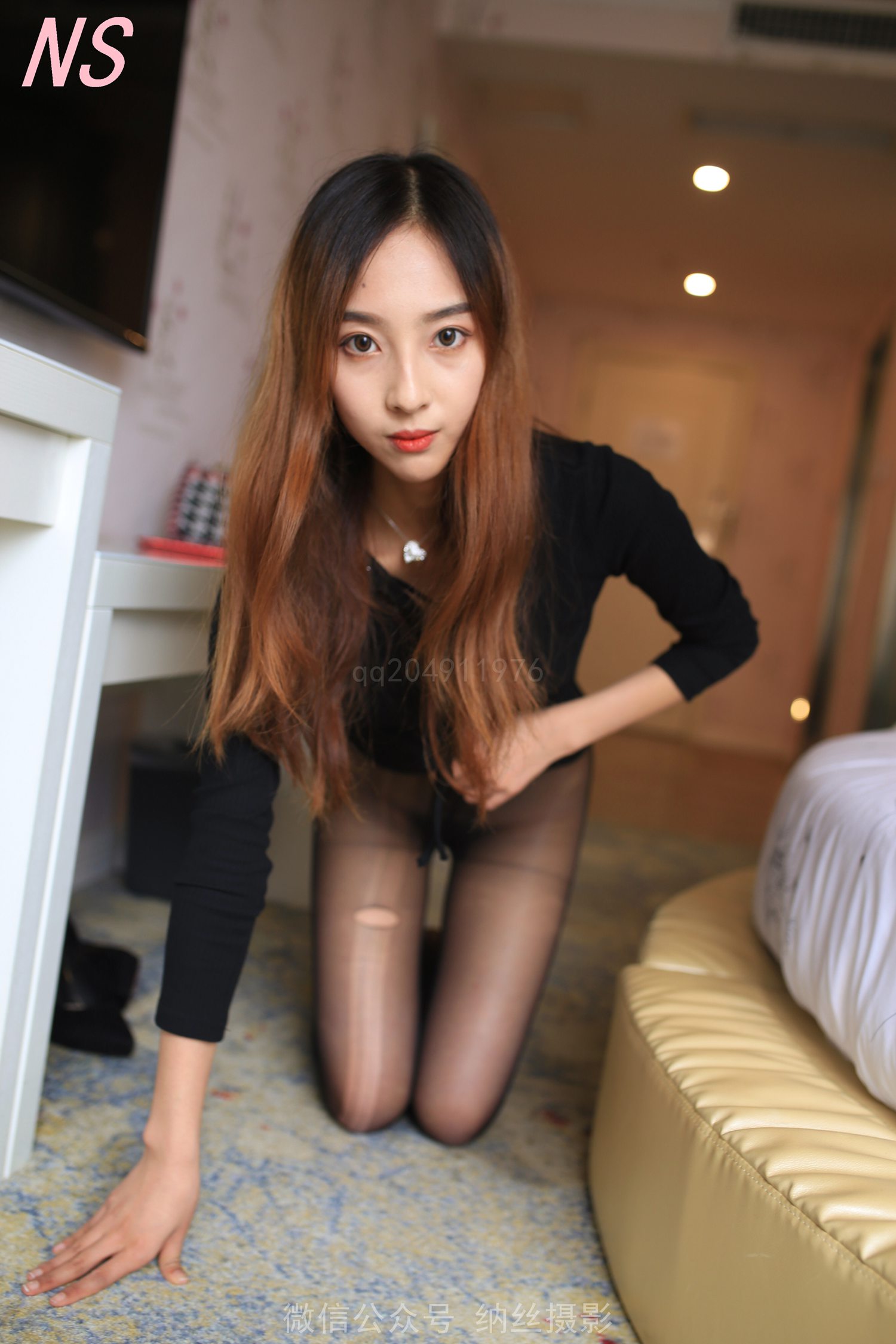 图片[59]-纳丝摄影 NO130 白雀 无缝连裤黑丝肉丝灰丝 – 速更版-美库