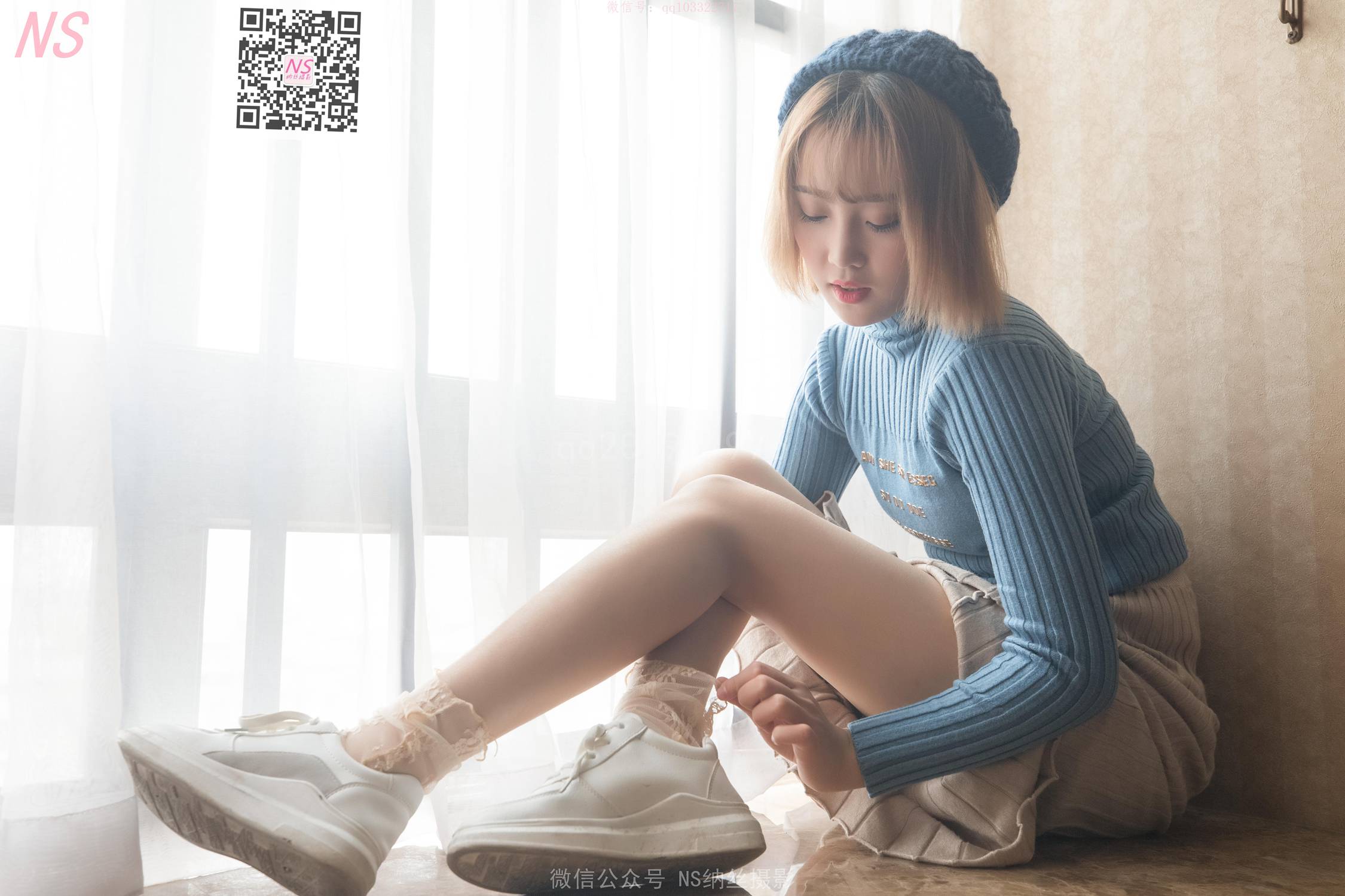 图片[16]-纳丝摄影 NO165 琴子 逆光短袜和黑色丝袜 – 速更版-美库