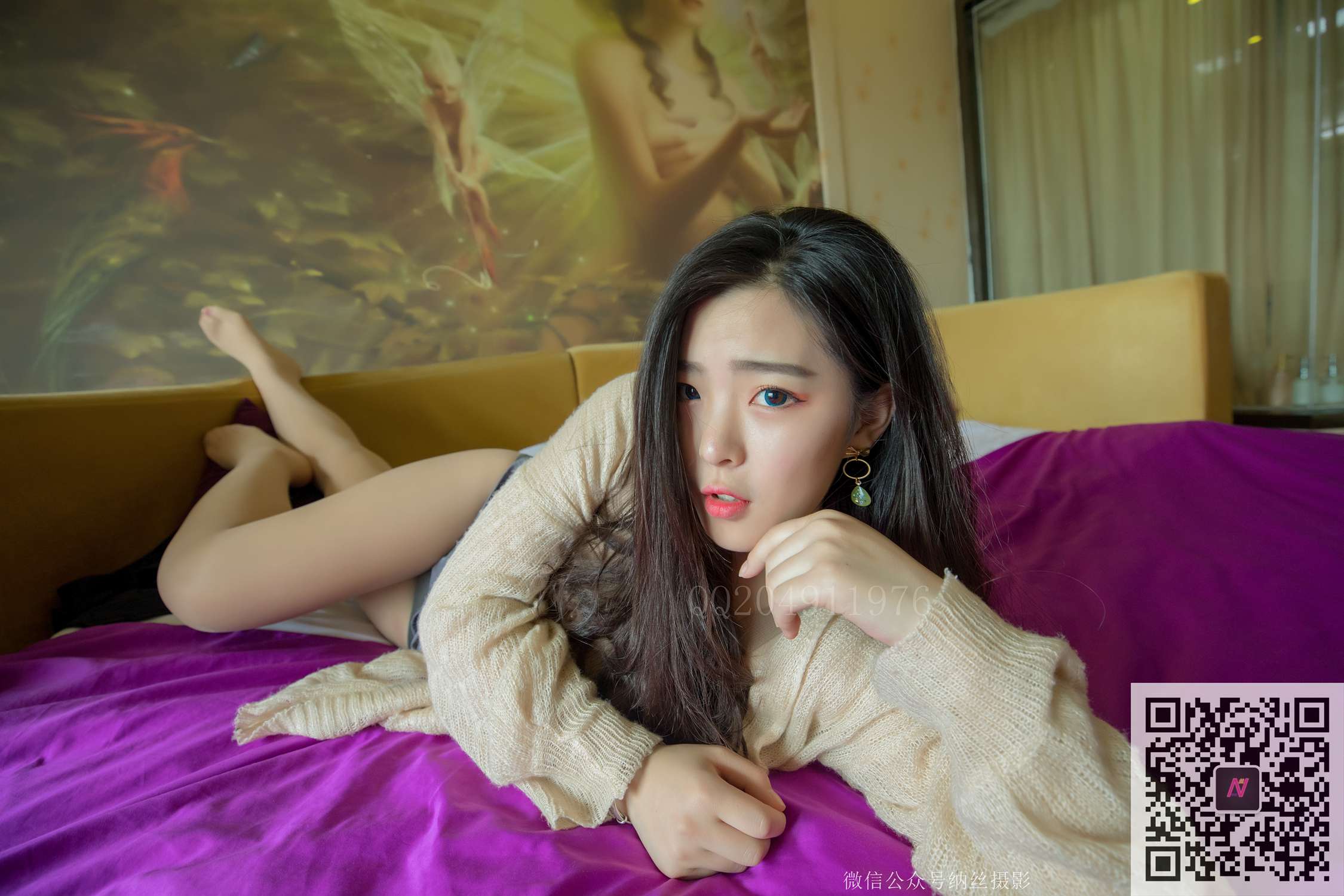 图片[46]-纳丝摄影 NO182 帆帆 情趣圆床上的肉丝美腿 – 速更版-美库