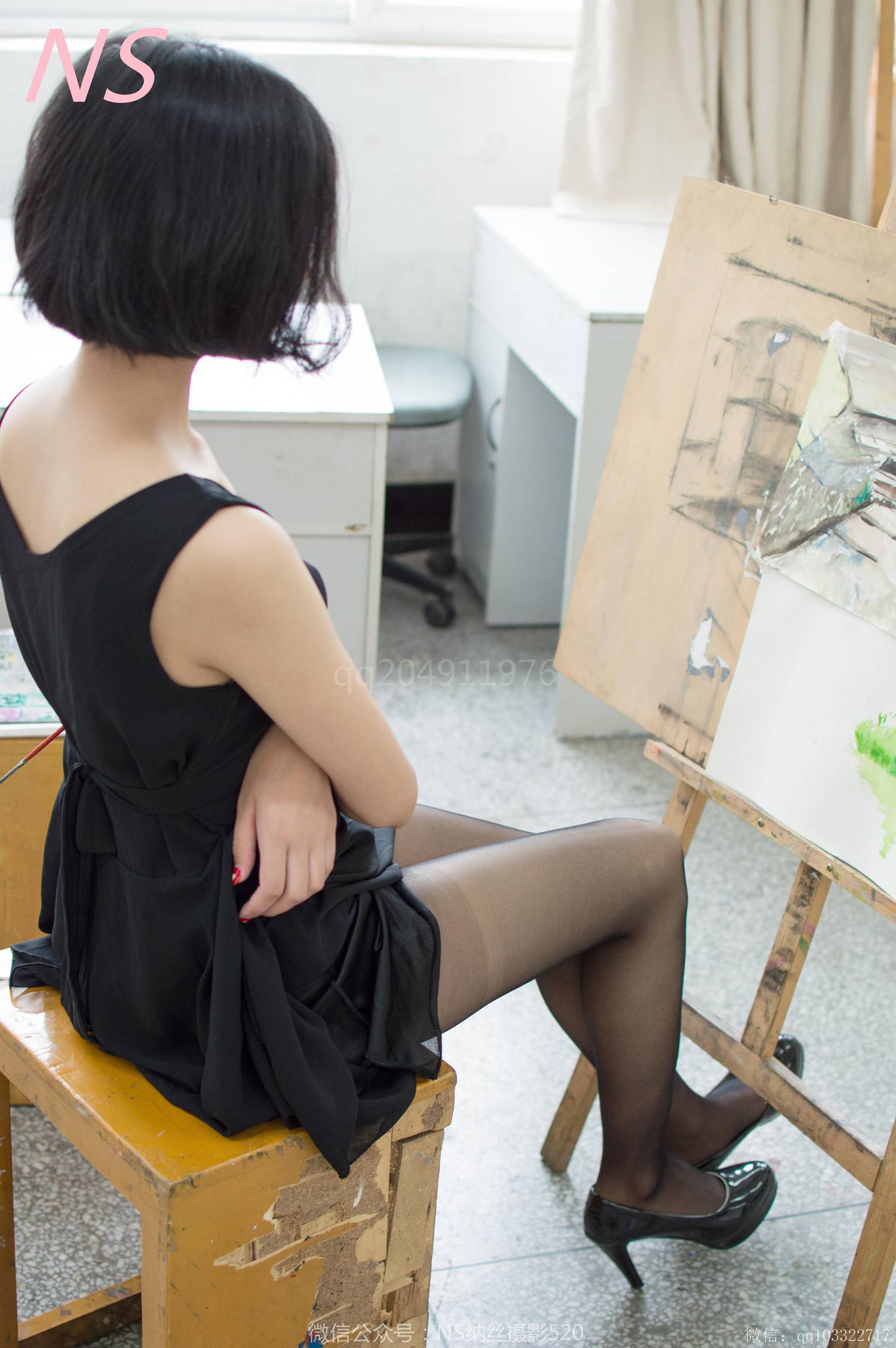 图片[33]-纳丝摄影 NO186 柔惠 画室的丝袜玉足 – 速更版-美库