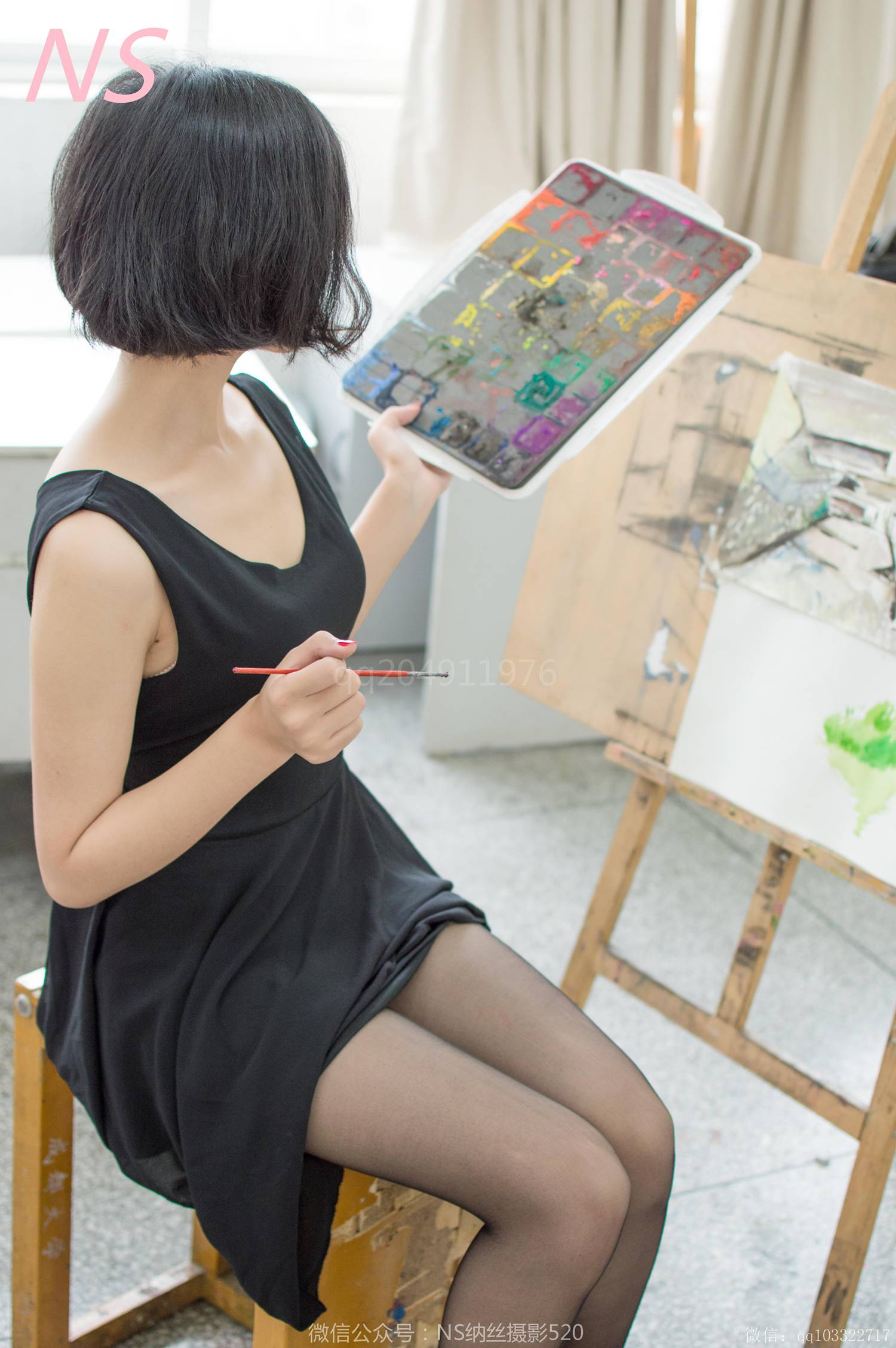 图片[37]-纳丝摄影 NO186 柔惠 画室的丝袜玉足 – 速更版-美库