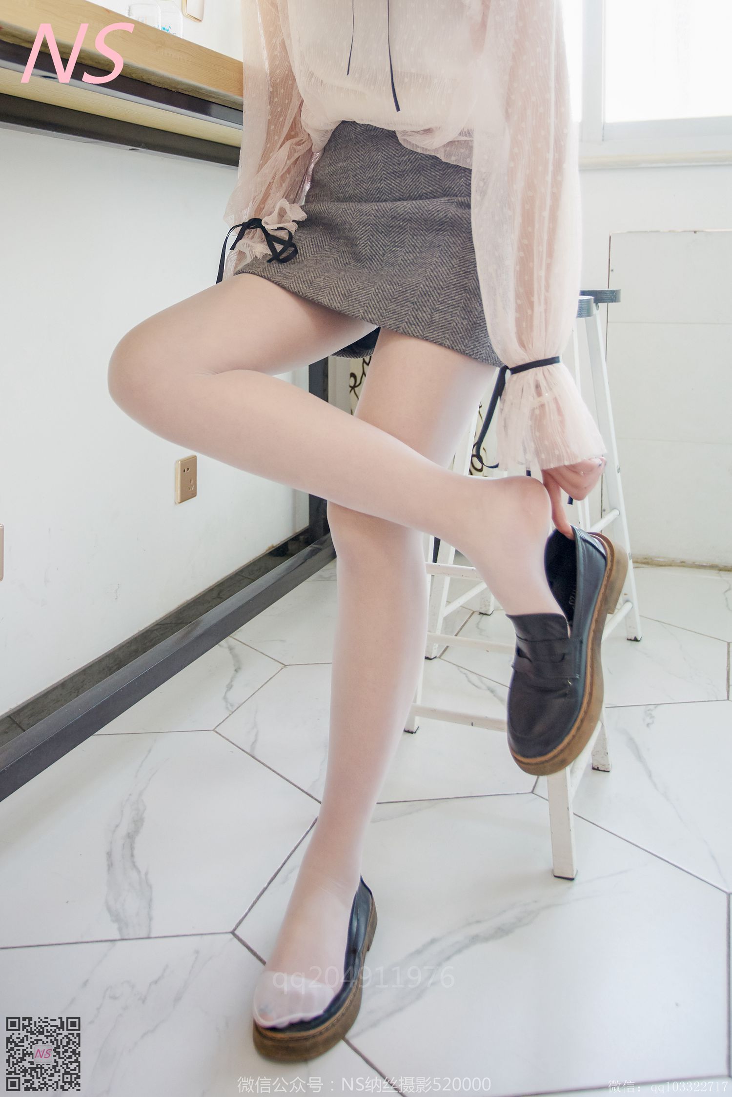 图片[11]-纳丝摄影 NO191 王小瑞 很清新的白色丝袜呀 – 速更版-美库