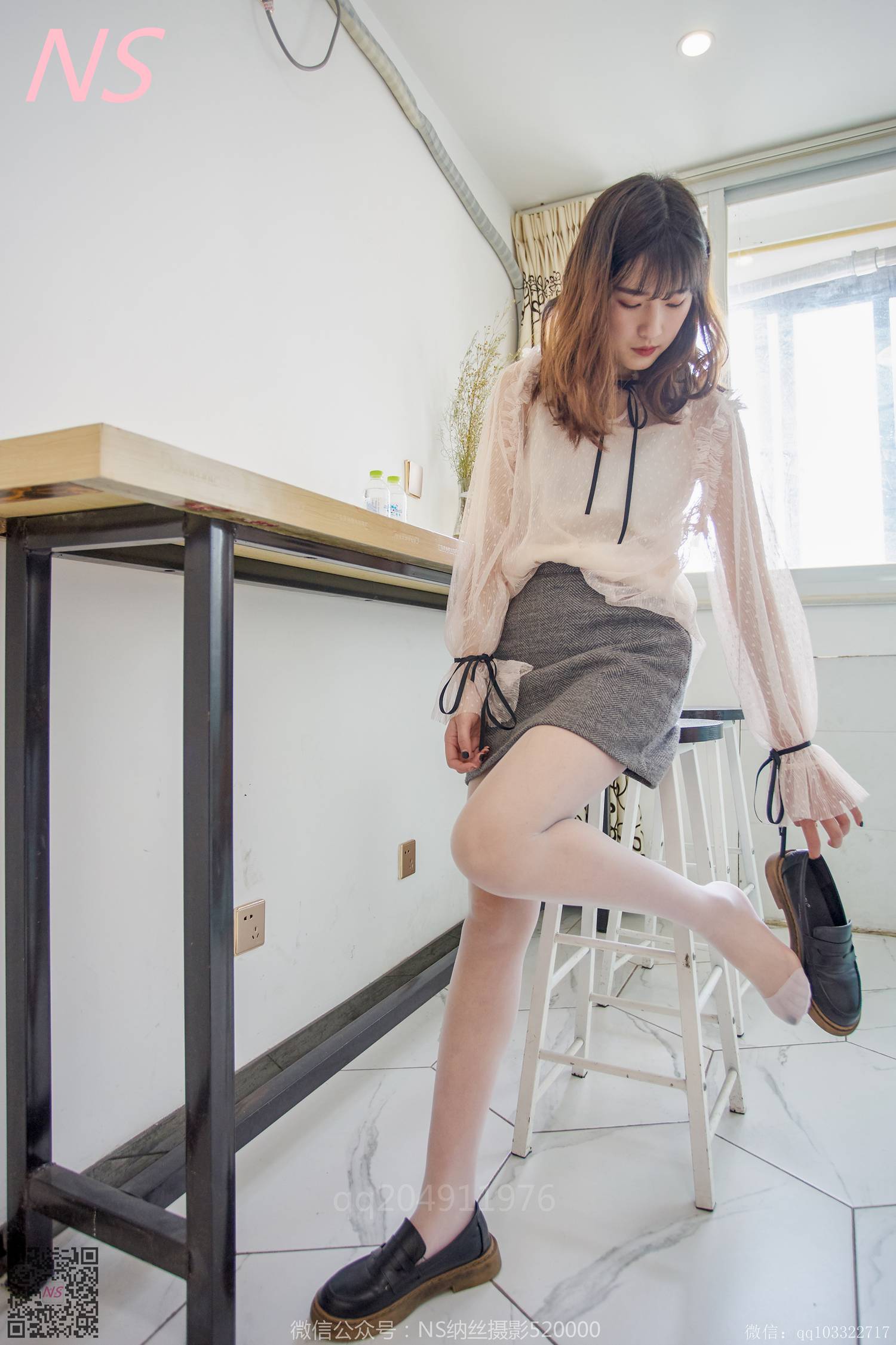 图片[21]-纳丝摄影 NO191 王小瑞 很清新的白色丝袜呀 – 速更版-美库