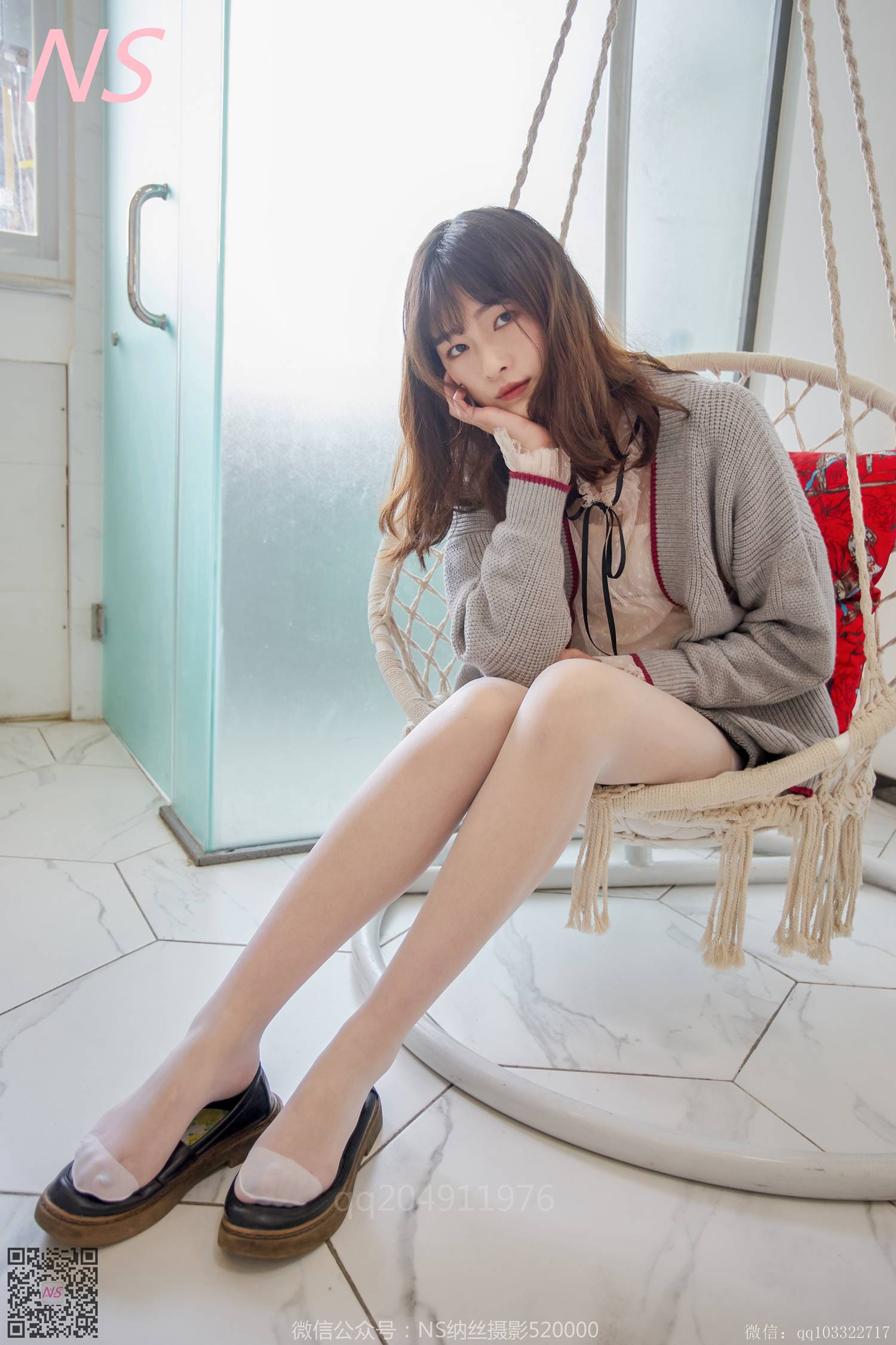 图片[23]-纳丝摄影 NO191 王小瑞 很清新的白色丝袜呀 – 速更版-美库