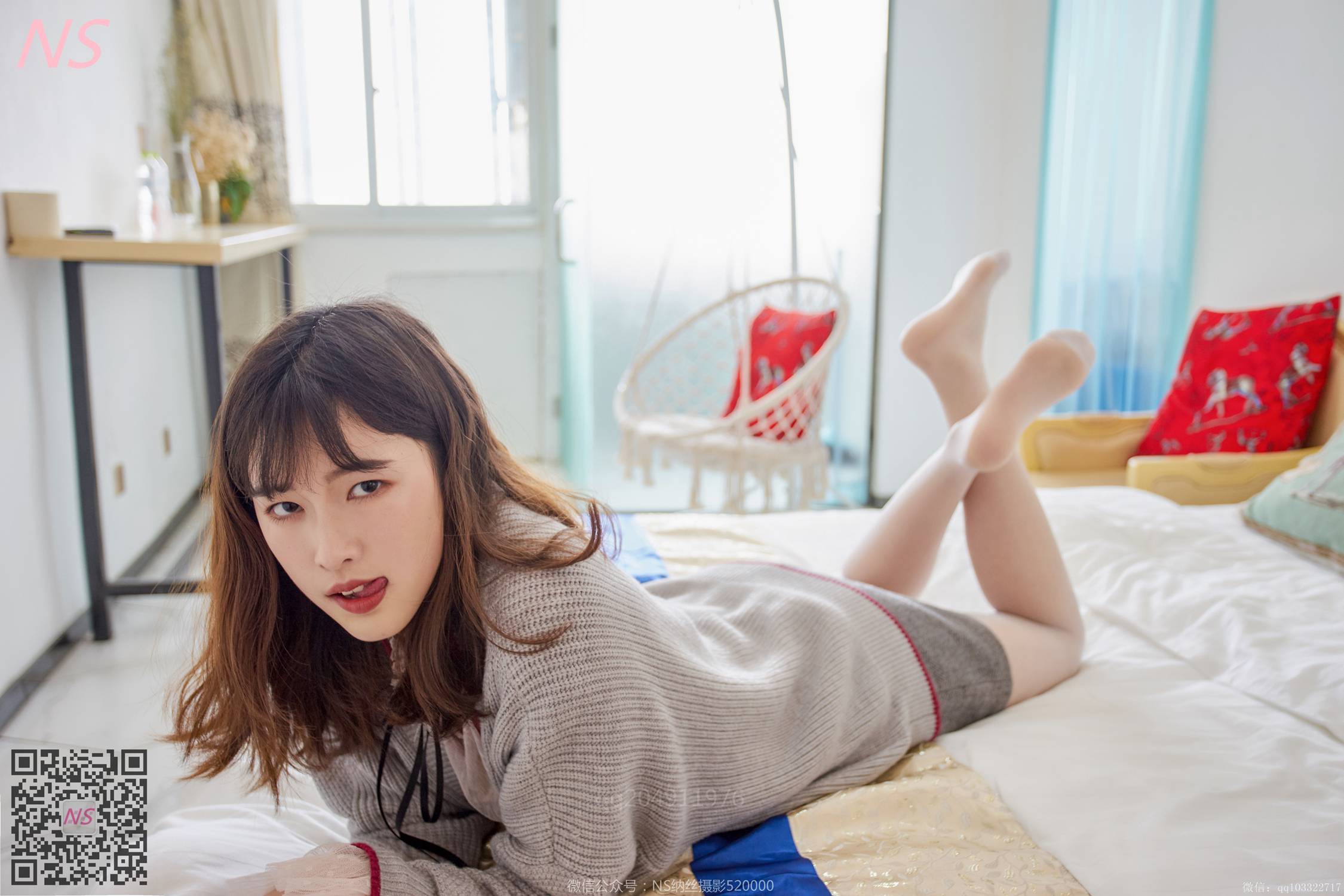 图片[52]-纳丝摄影 NO191 王小瑞 很清新的白色丝袜呀 – 速更版-美库