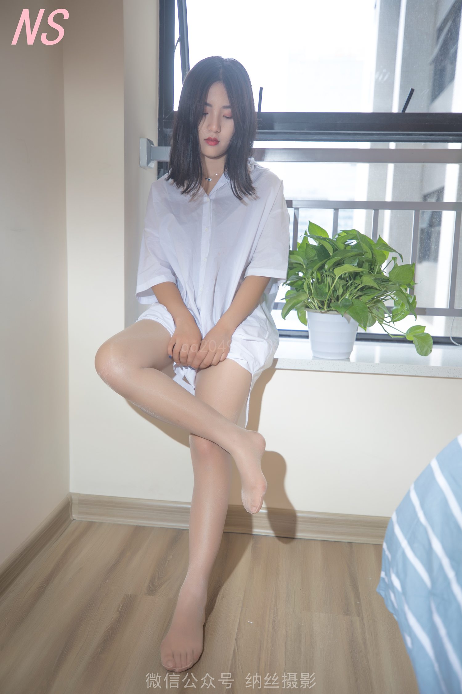 图片[77]-纳丝摄影 NO199 白衬衫少女的薄肉丝 – 速更版-美库