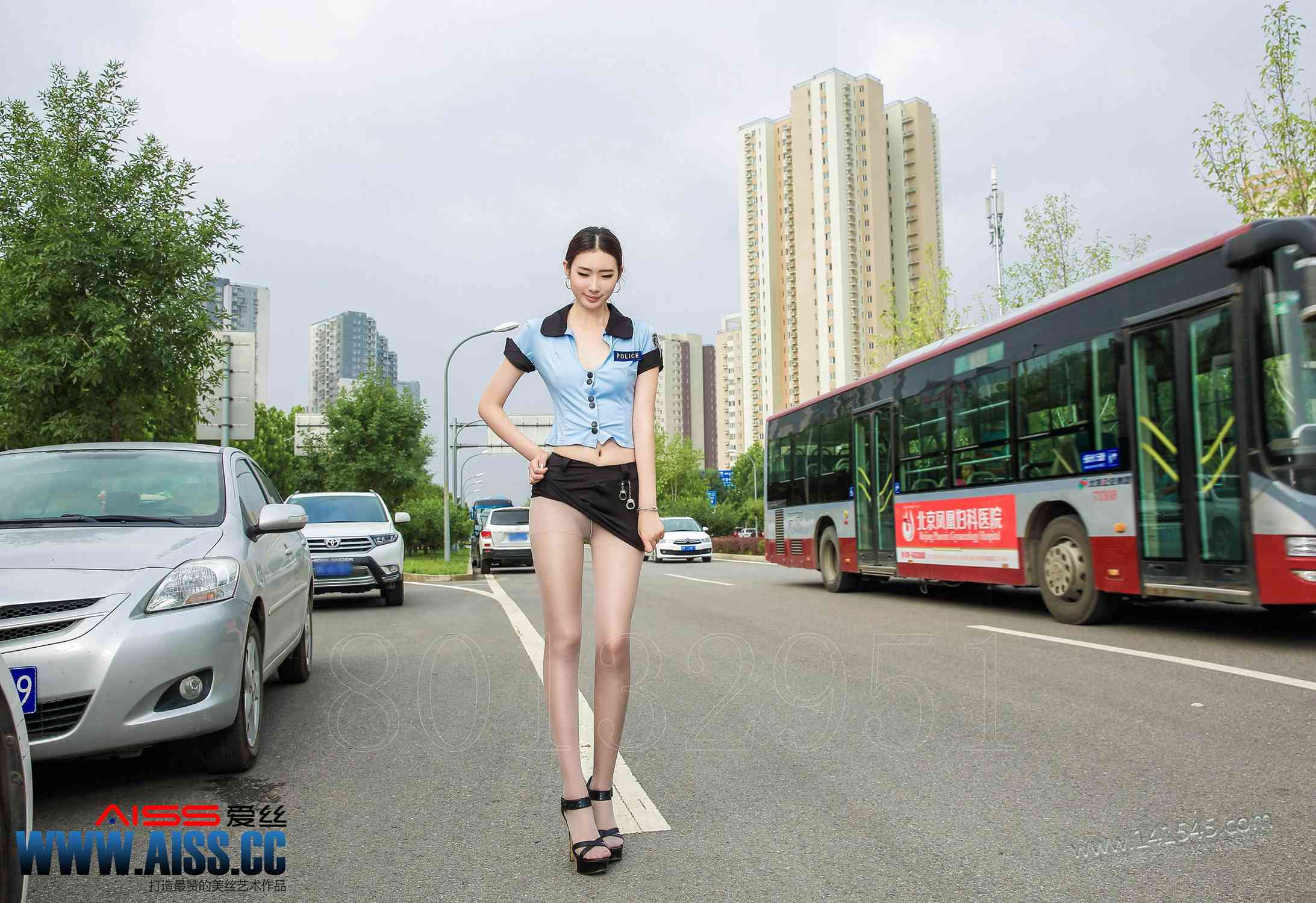 图片[56]-[AISS爱丝]写真 NO.062 长腿女警[64P] – 速更版-美库