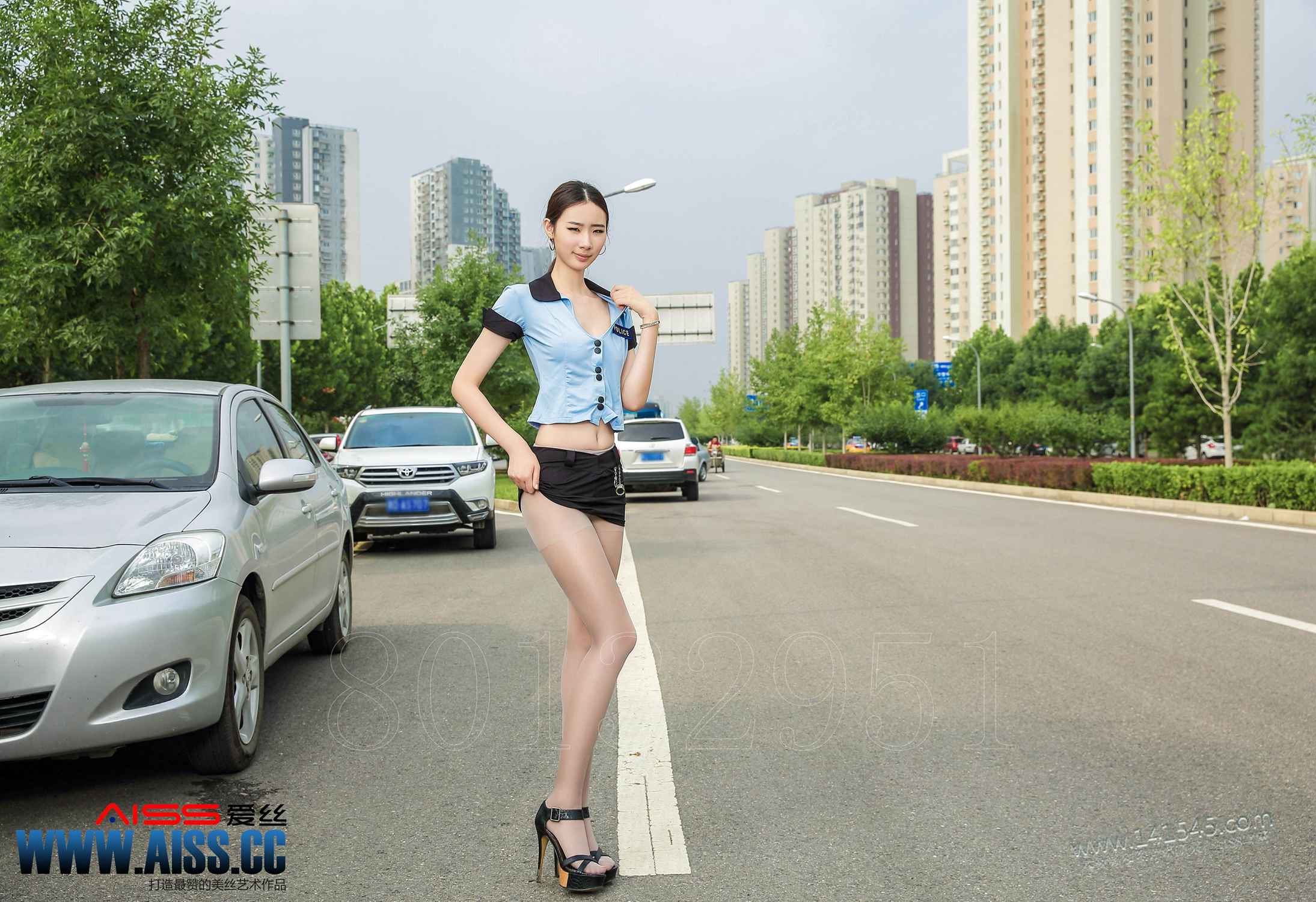图片[58]-[AISS爱丝]写真 NO.062 长腿女警[64P] – 速更版-美库