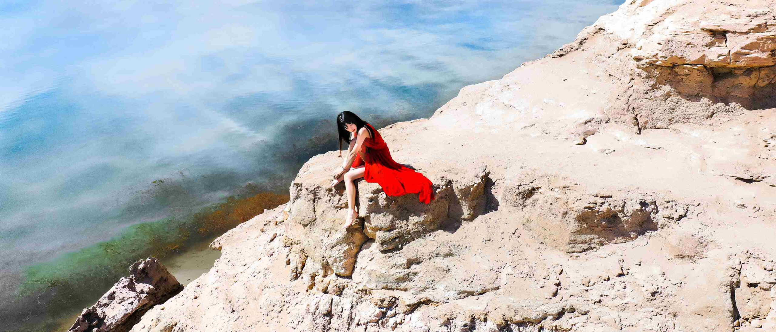 图片[10]-[喵糖映画]VOL.372 海边红裙[25P] – 速更版-美库