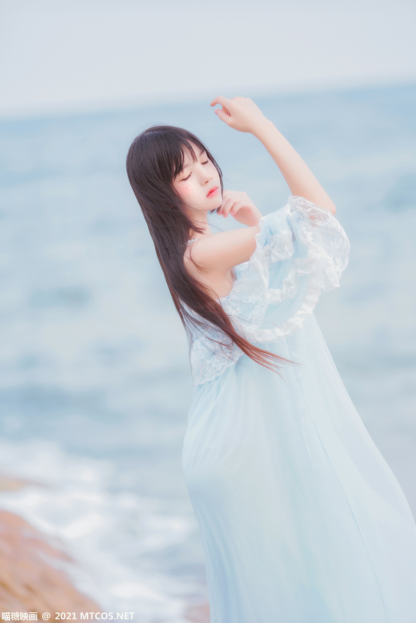图片[19]-[喵糖映画]VOL.380 海边长裙[20P] – 速更版-美库