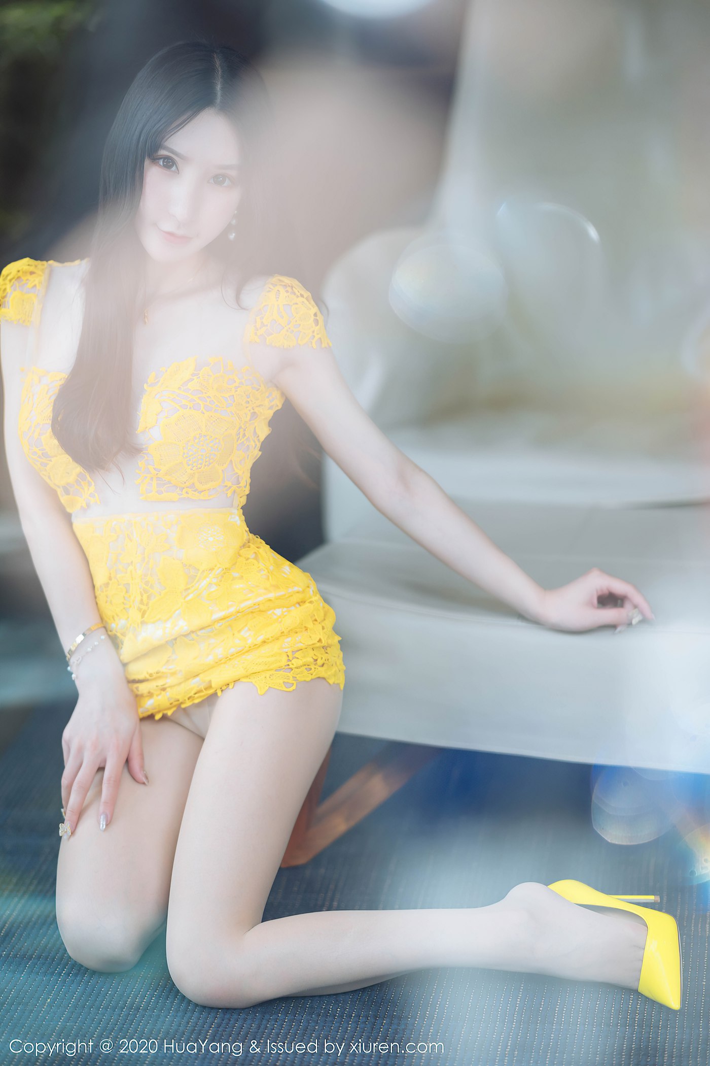 图片[33]-[HuaYang花漾show]HYG20200710VOL0253 2020.07.10 VOL.253 精致的黄色镂空短裙 周于希Sandy[61+1P] – 速更版-美库