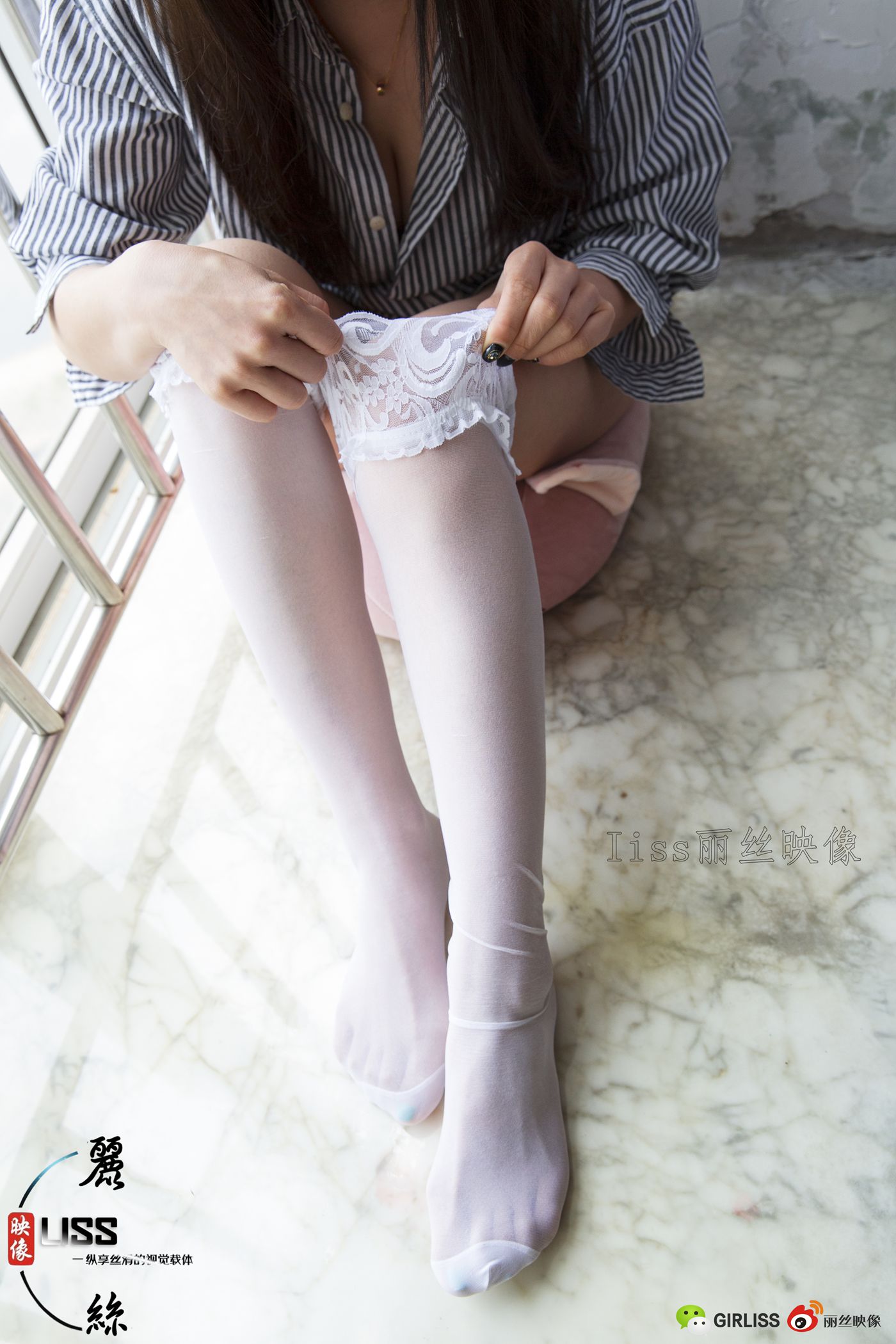 图片[78]-[LISS丽丝映像]NO.004 莎莎小姐《白蕾丝筒袜与超薄肉丝之战》[90P] – 速更版-美库