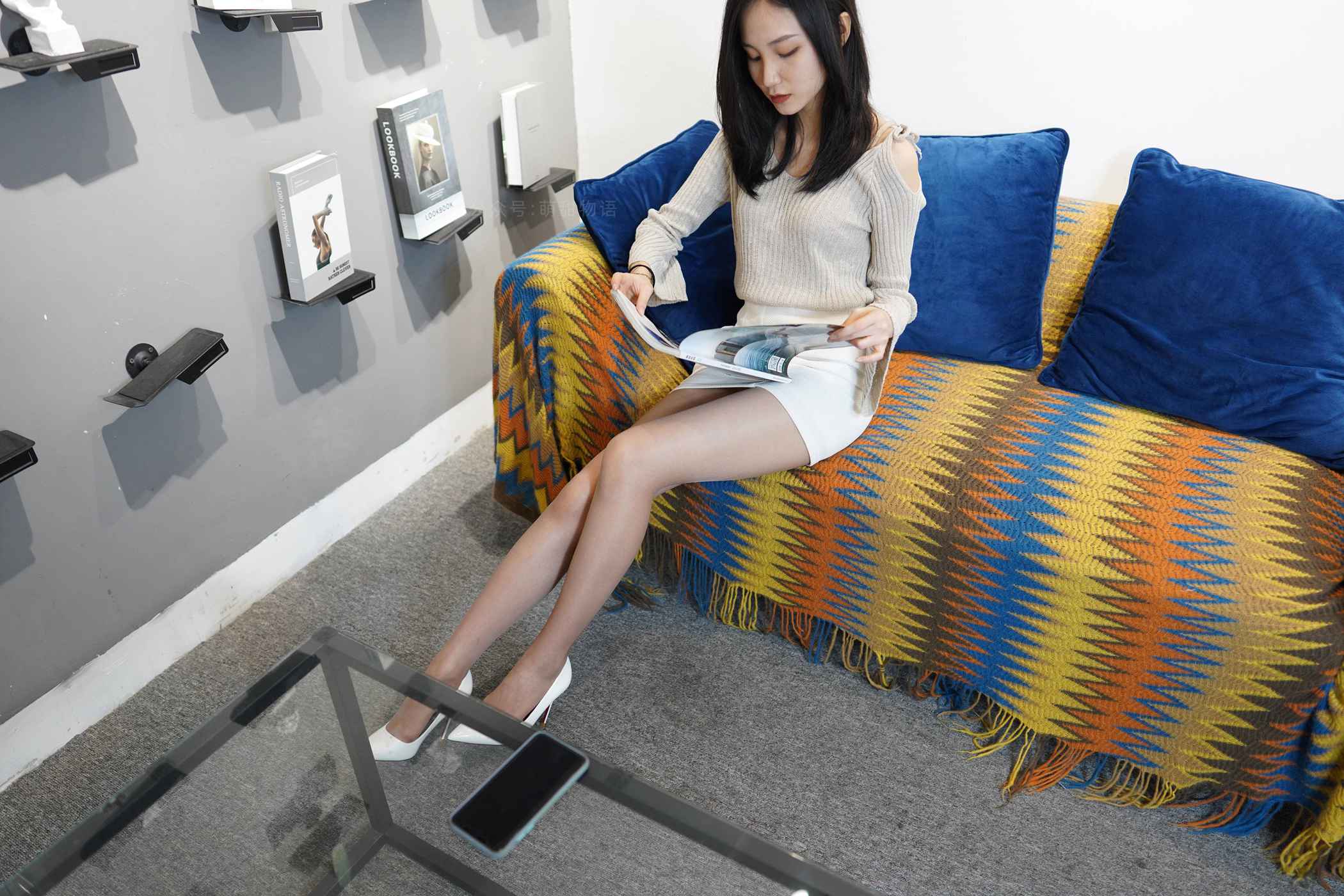 图片[56]-[萌甜物语]XM125《文静阅读装-腿腿》[89P] – 速更版-美库