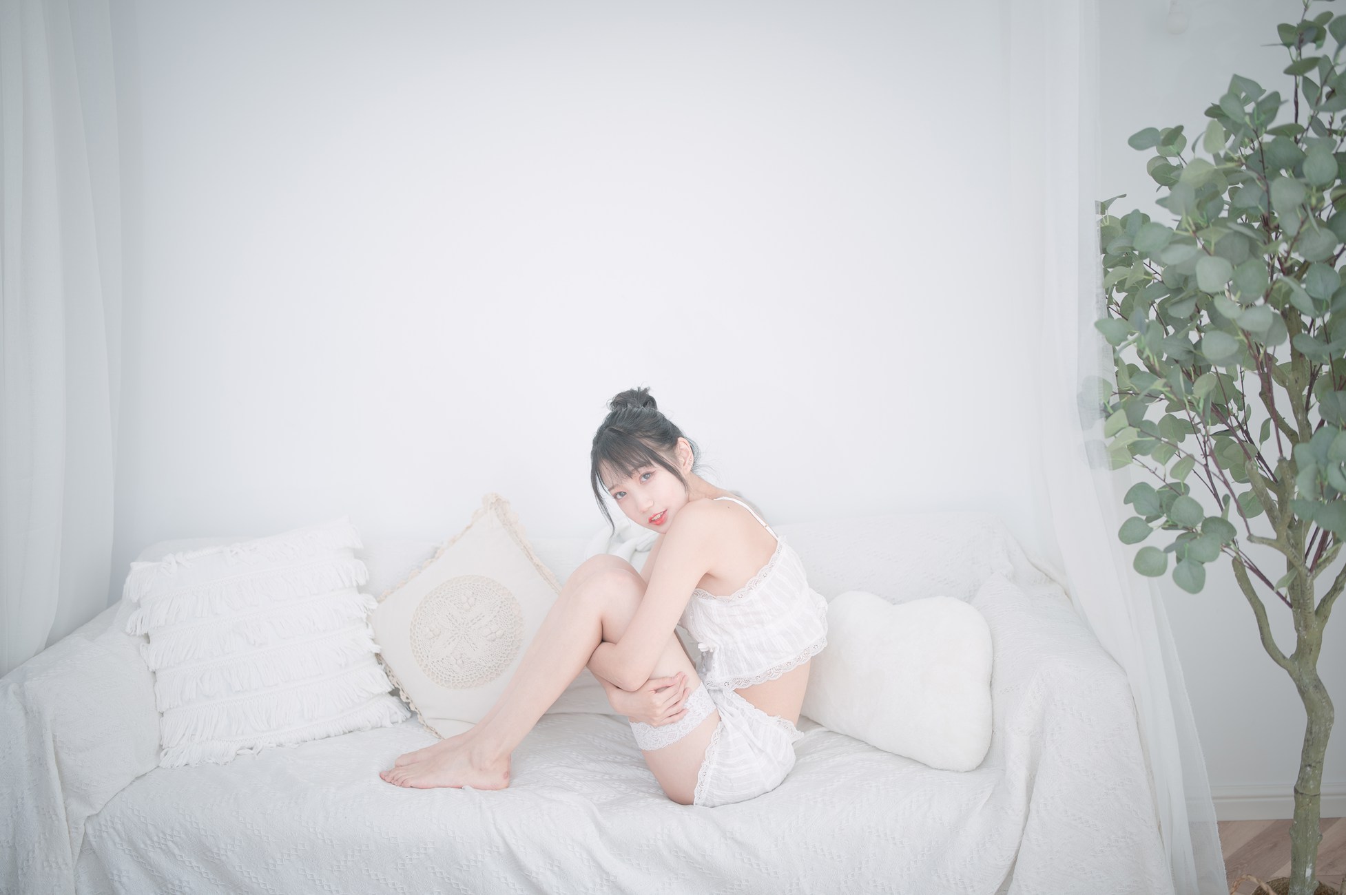 图片[10]-周叽是可爱兔兔 – 白色睡衣[23P] – 速更版-美库