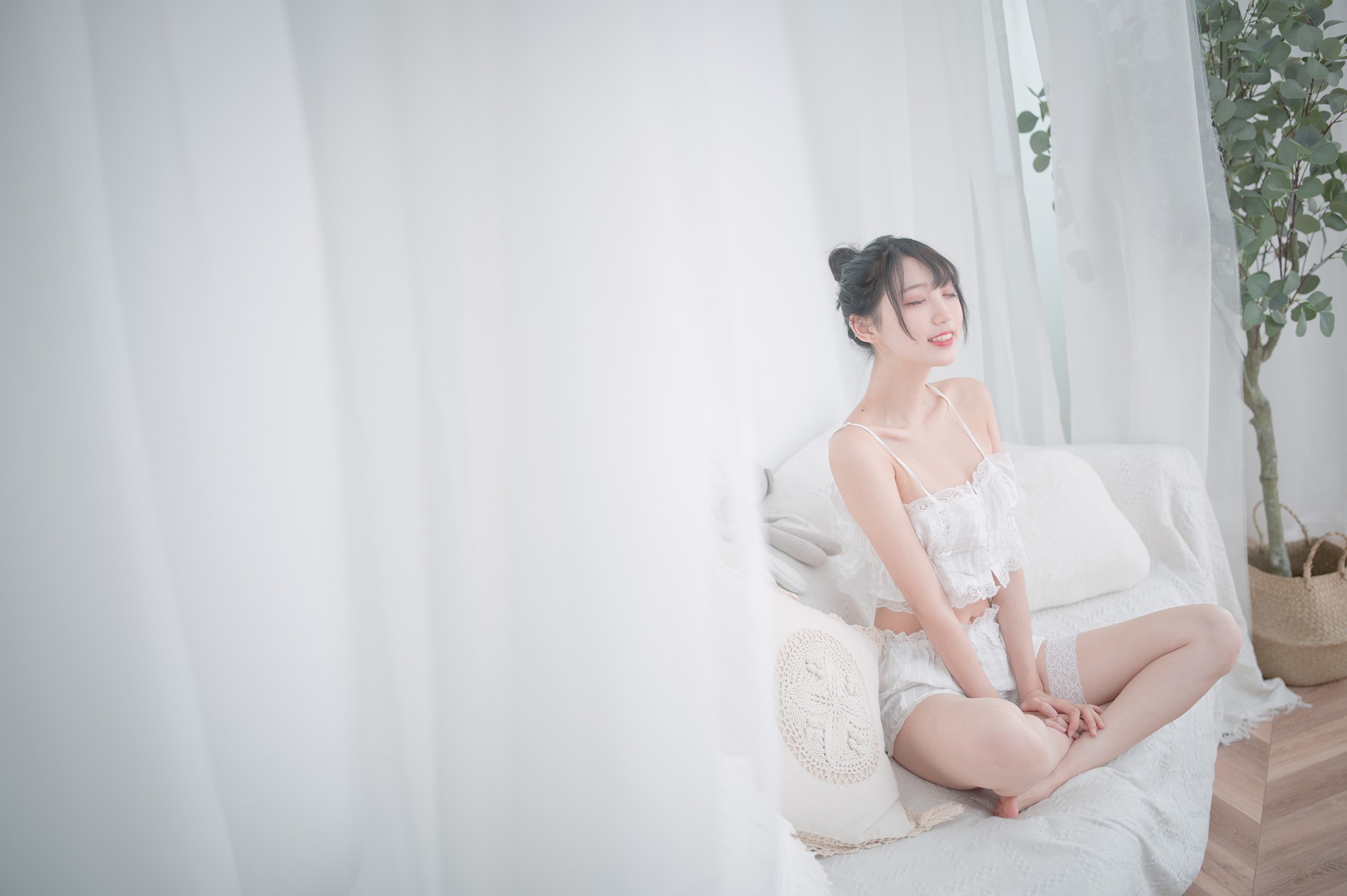 图片[12]-周叽是可爱兔兔 – 白色睡衣[23P] – 速更版-美库