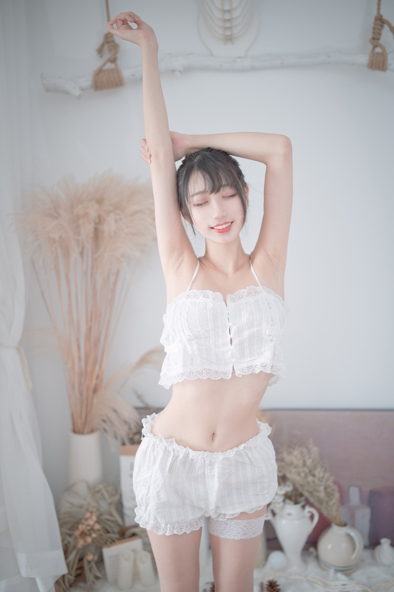 图片[19]-周叽是可爱兔兔 – 白色睡衣[23P] – 速更版-美库