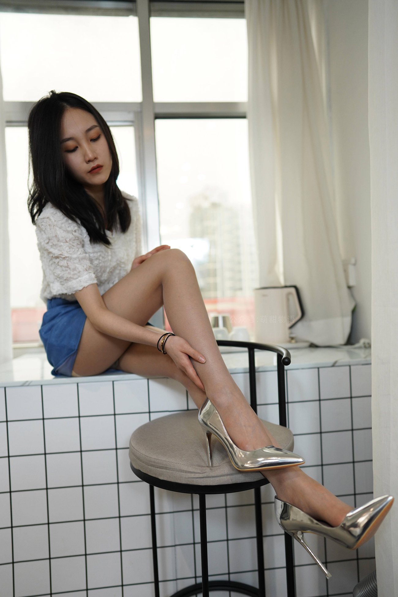 图片[33]-[萌甜物语]XM138《蓝裙OL装-腿腿》[77P] – 速更版-美库