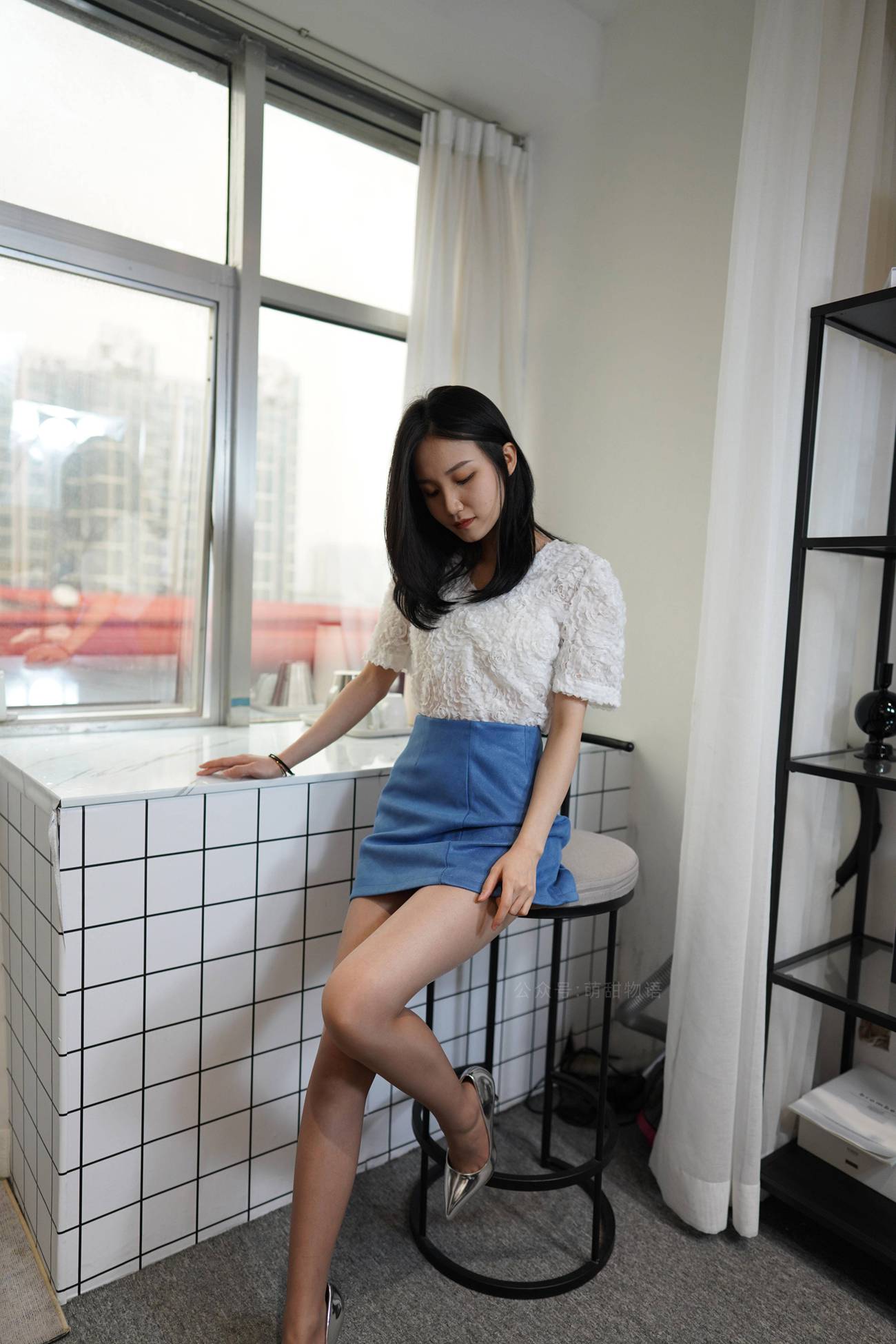 图片[73]-[萌甜物语]XM138《蓝裙OL装-腿腿》[77P] – 速更版-美库