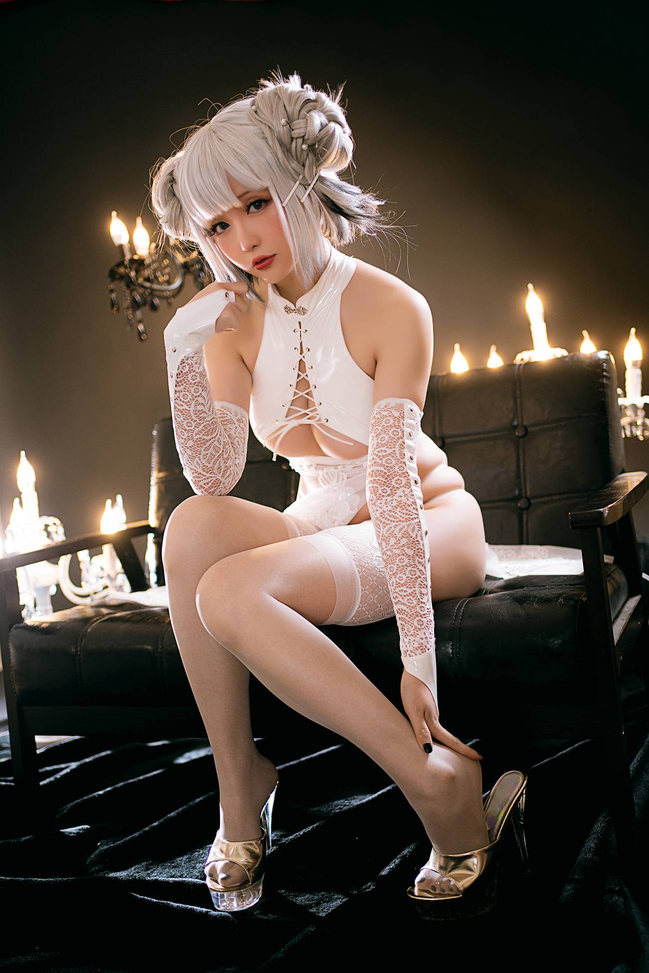 图片[43]-星之迟迟 – 白狗勾 旗袍[90P] – 速更版-美库